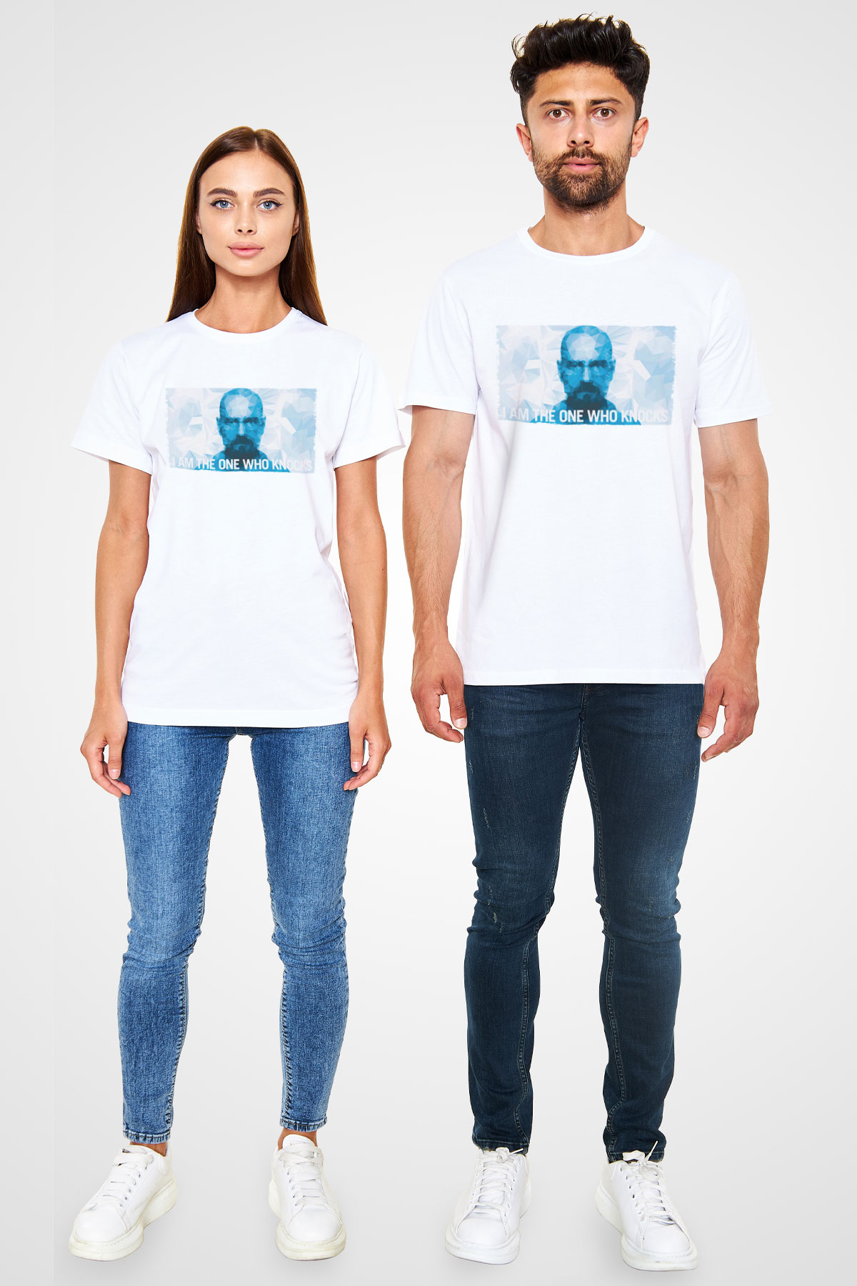 Unisex Heisenberg - Breaking Bad Baskılı Beyaz Tişört