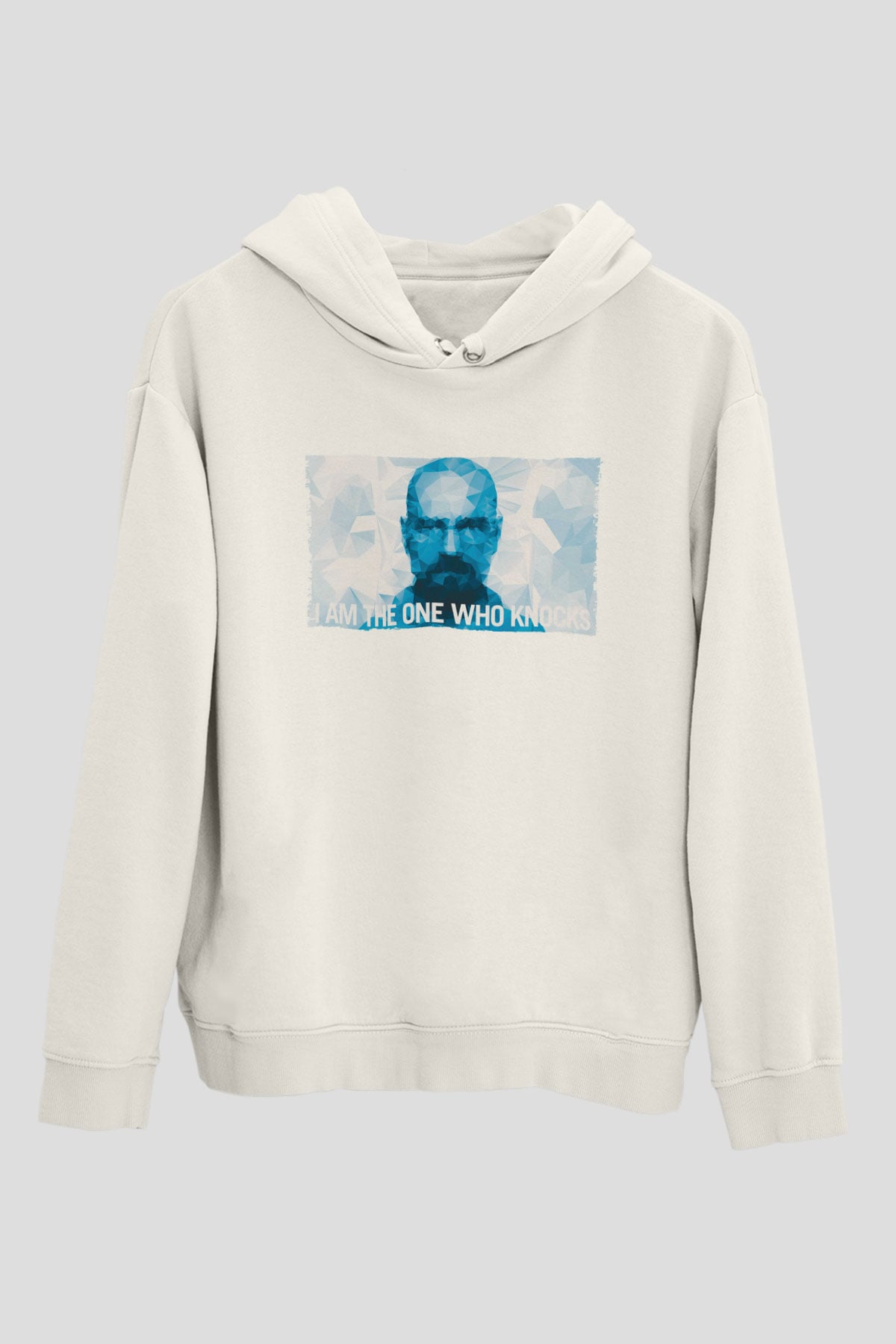 Unisex Heisenberg - Breaking Bad Baskılı Beyaz Kapüşonlu Sweatshirt