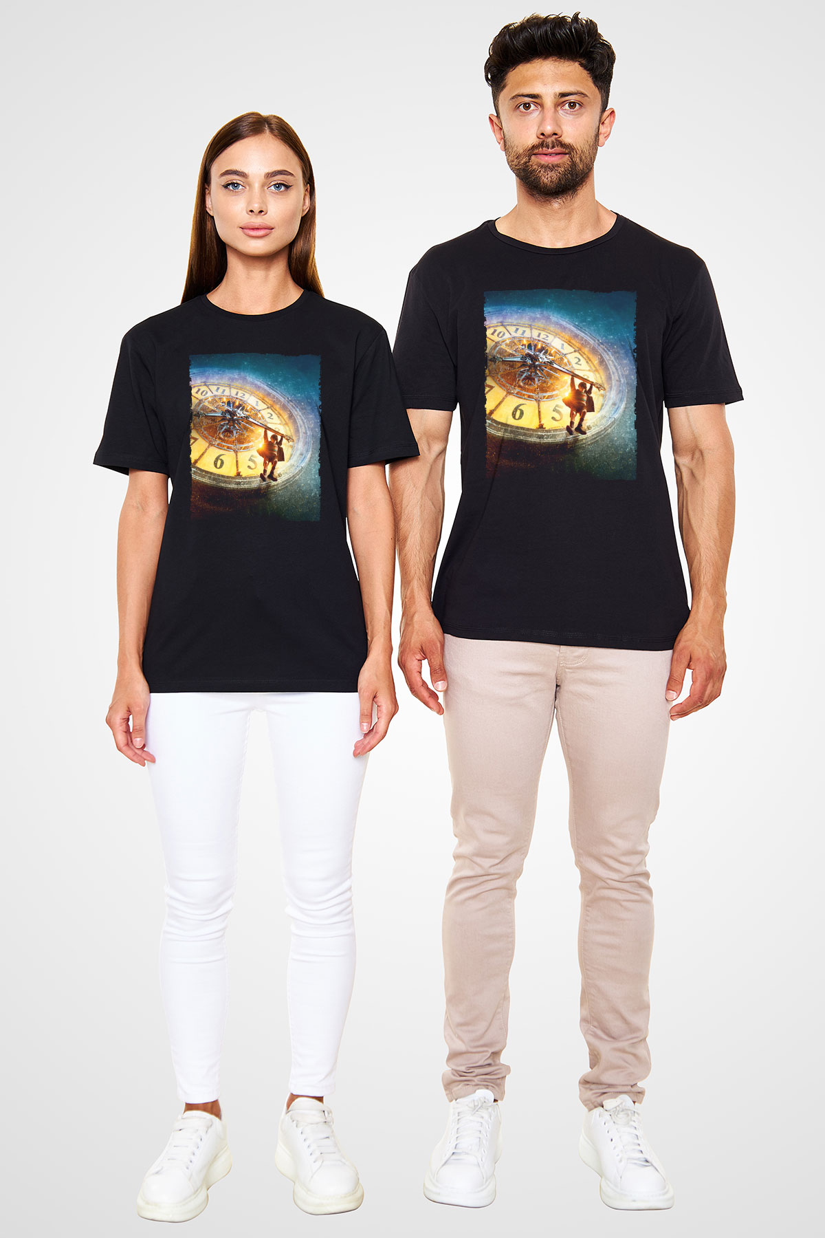 Unisex Hugo Baskılı Siyah Tshirt