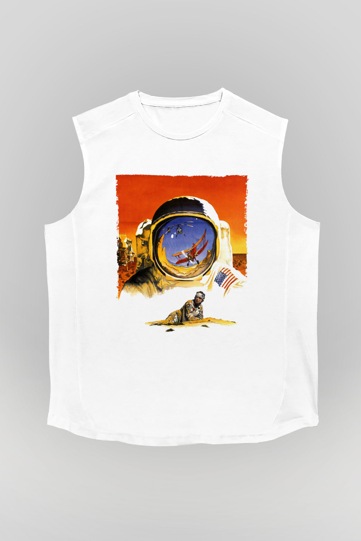 Unisex Hükmedenler - Capricorn Baskılı Beyaz Kolsuz Tshirt