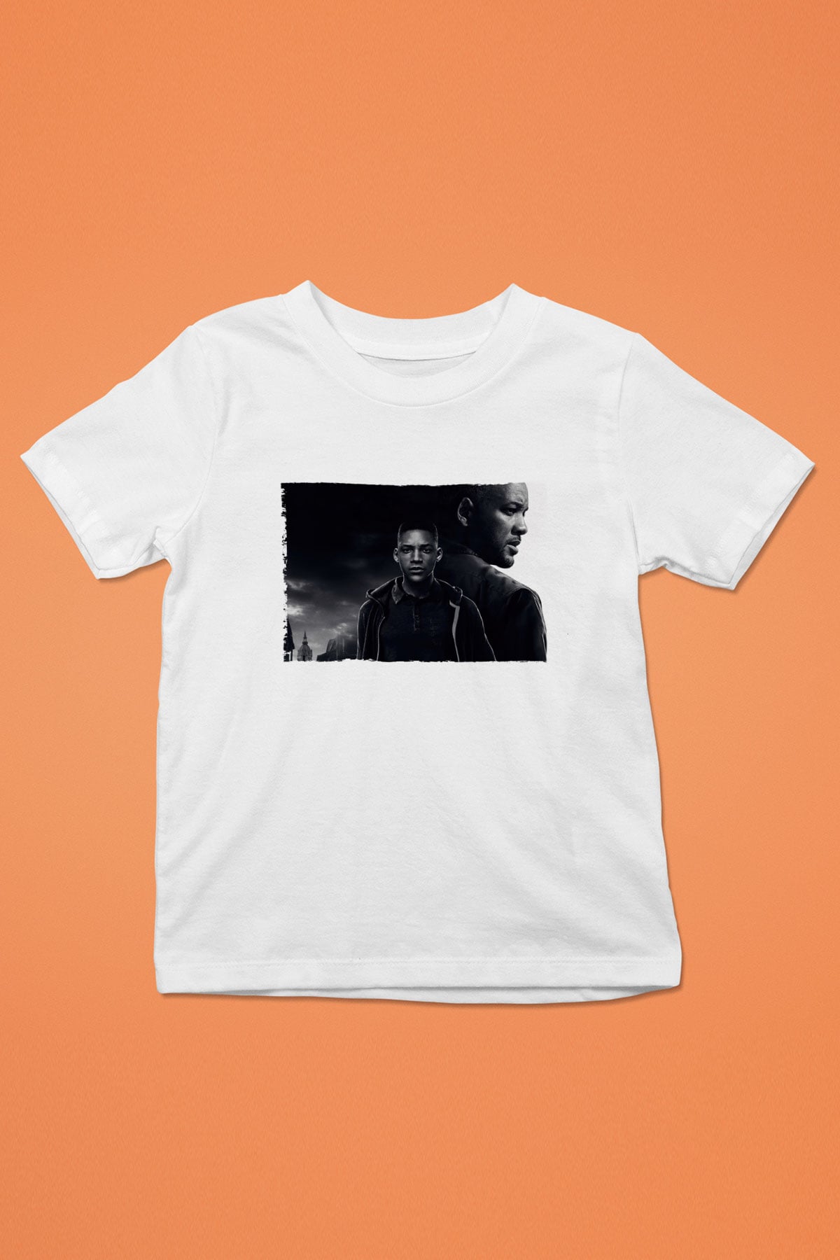 Unisex İkizler Projesi (Gemini Man) Baskılı Beyaz Çocuk Tişört