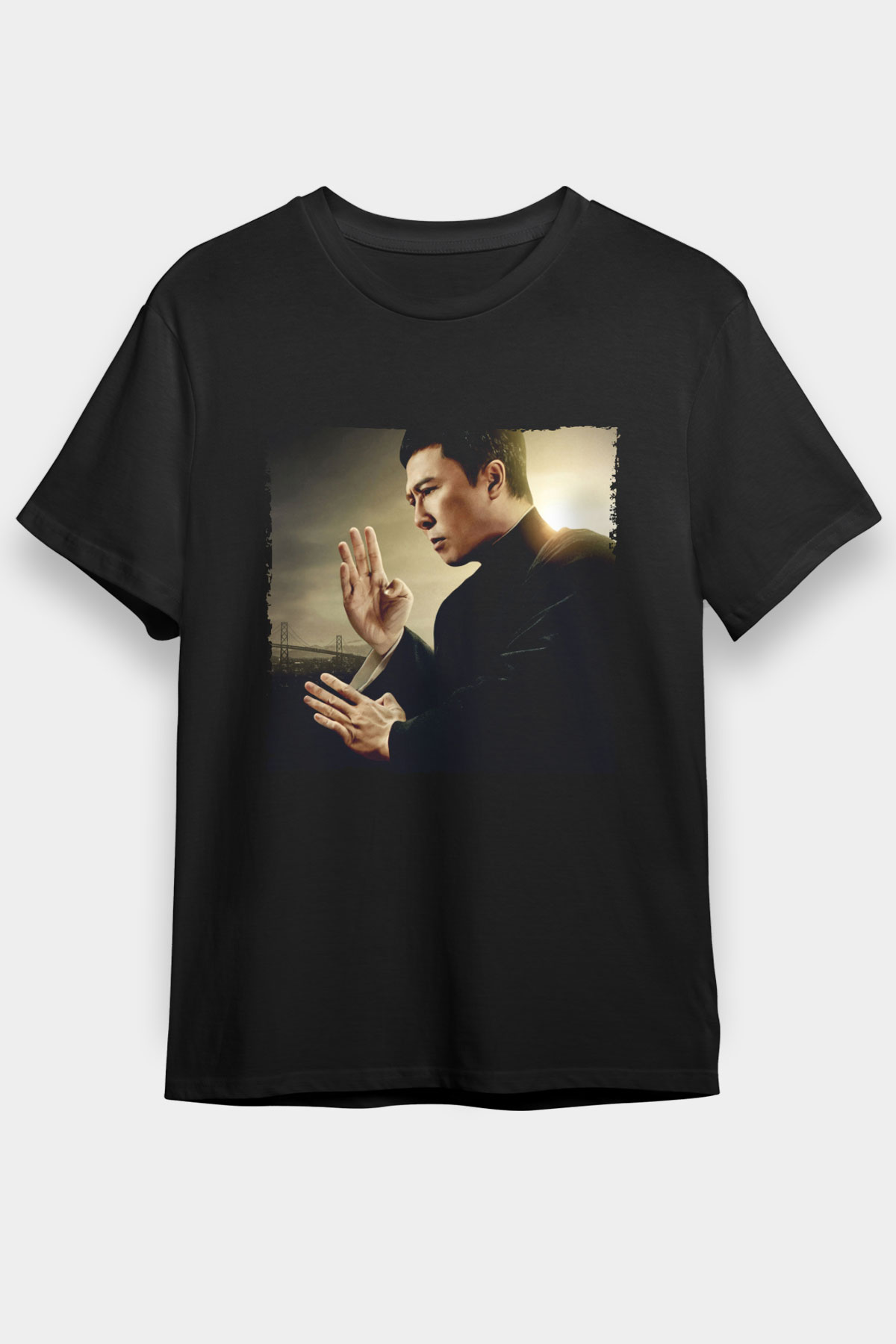 Unisex Ip Man Baskılı Siyah Tshirt