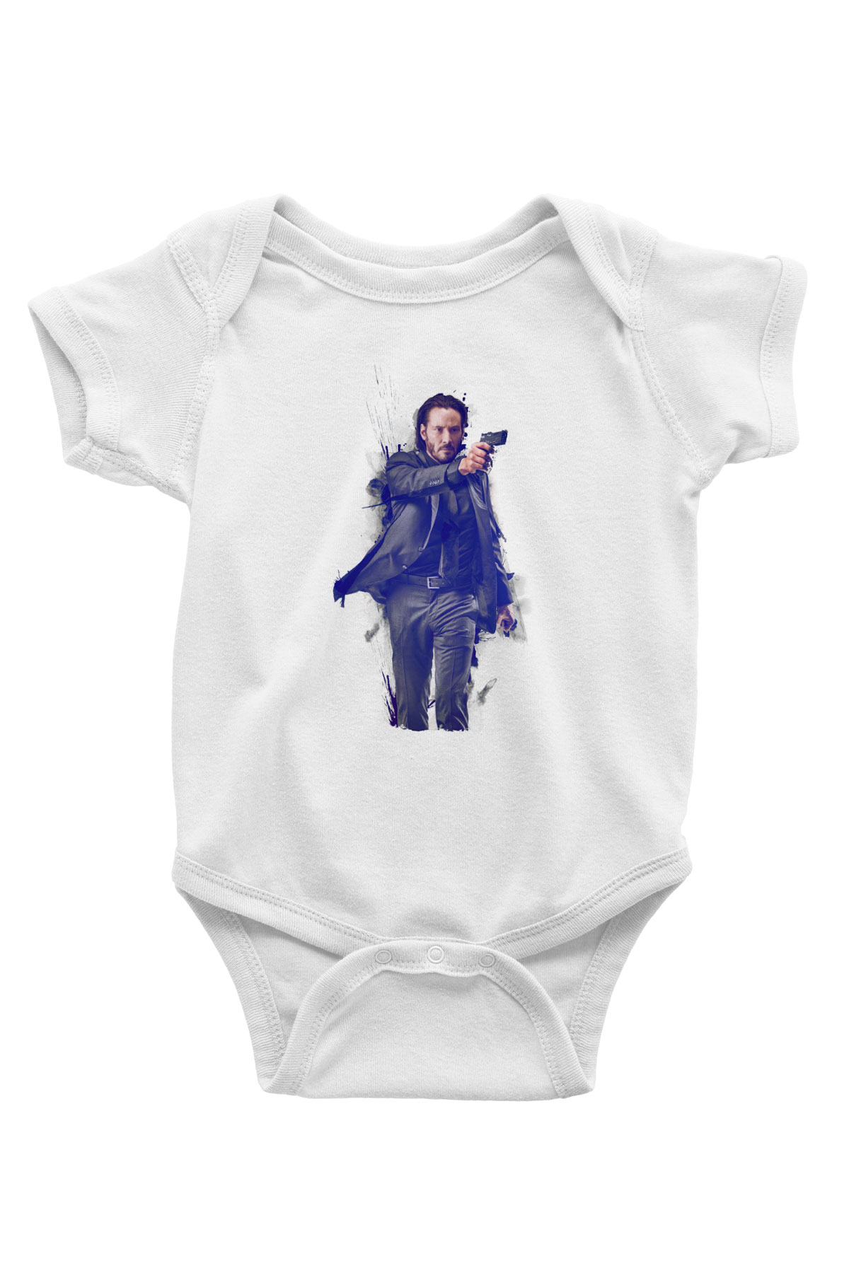 Unisex John Wick Baskılı Bebek Body - Zıbın