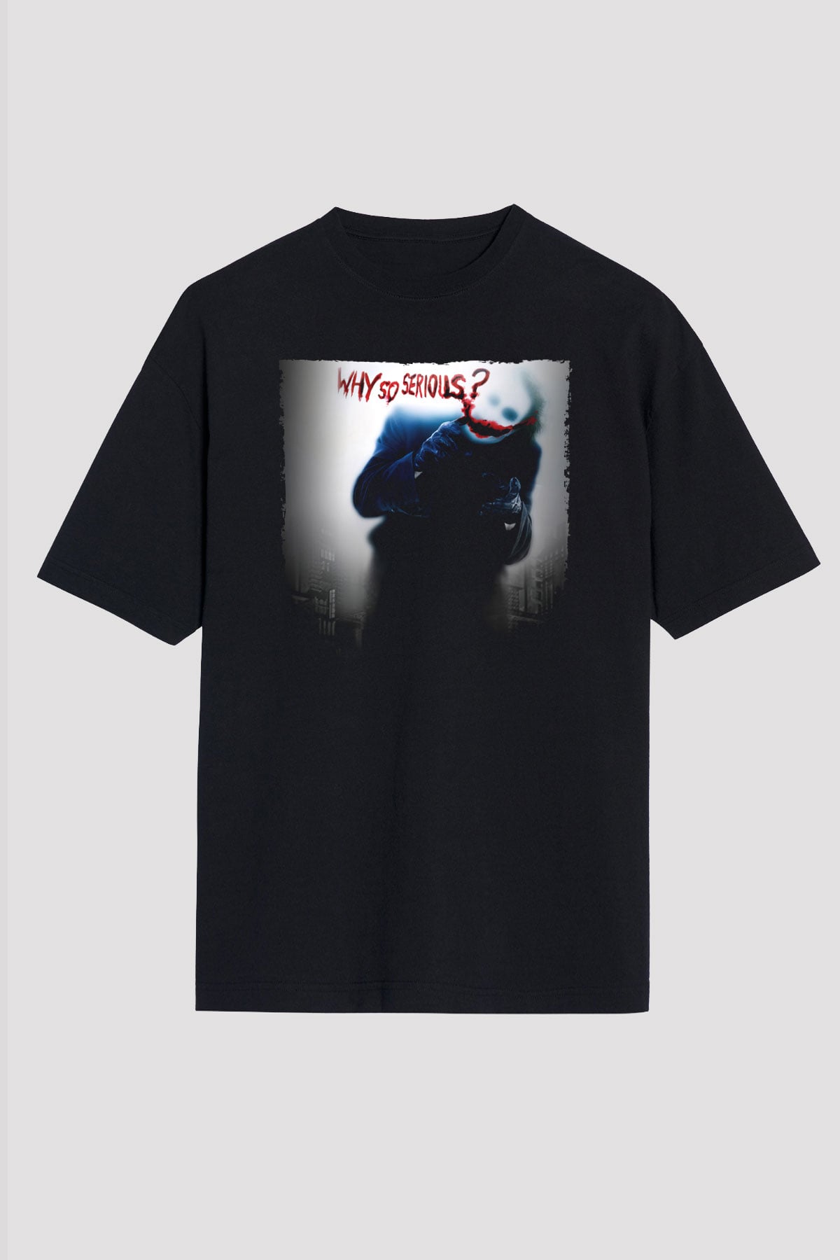 Unisex Joker Siyah Unisex Oversize Tshirt