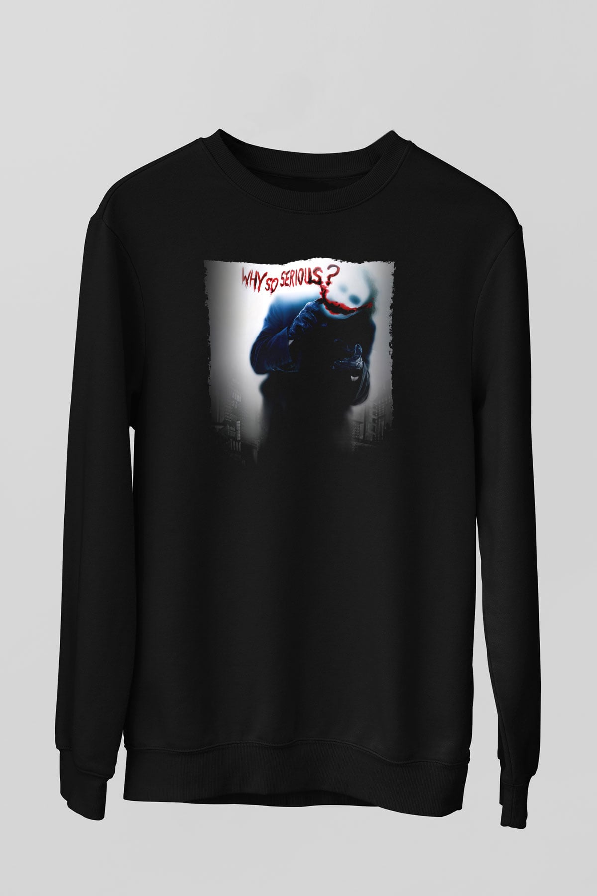 Unisex Joker Siyah Unisex Sweatshirt