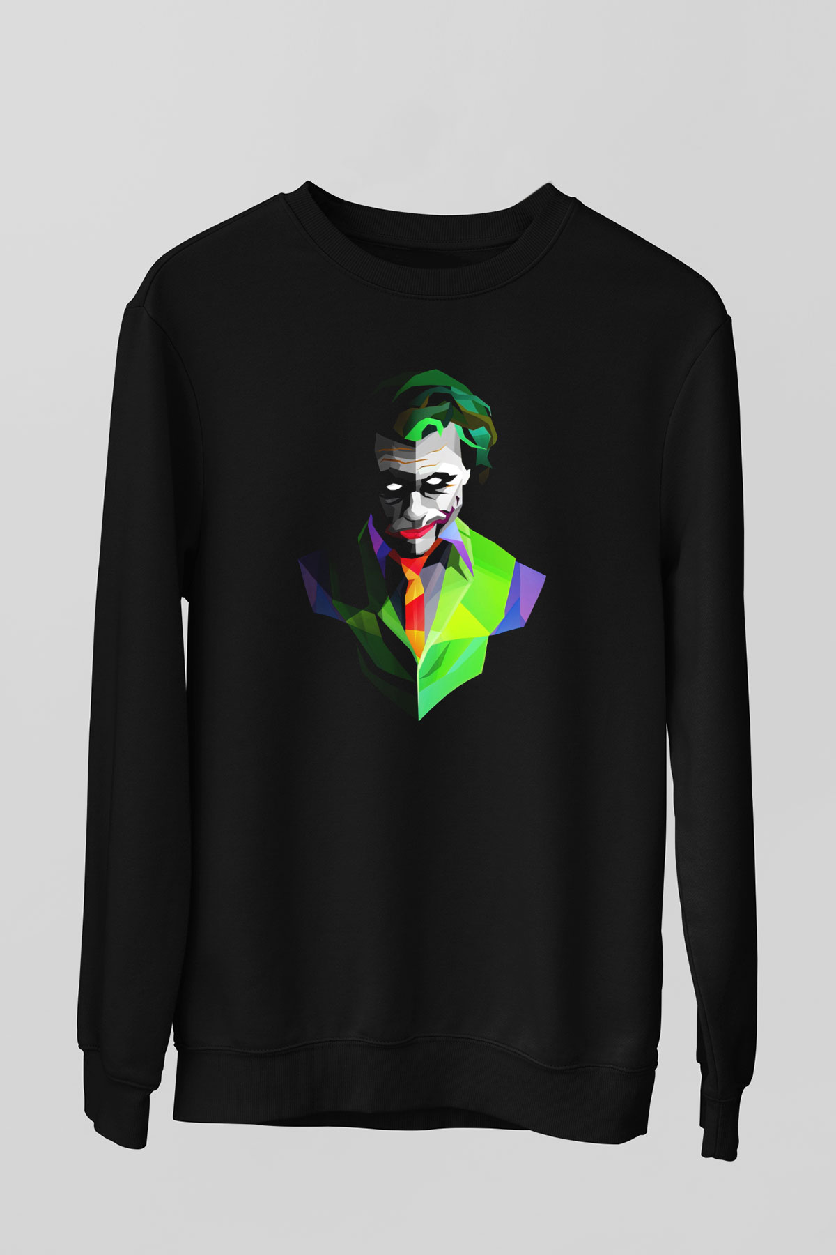 Unisex Joker Siyah Unisex Sweatshirt