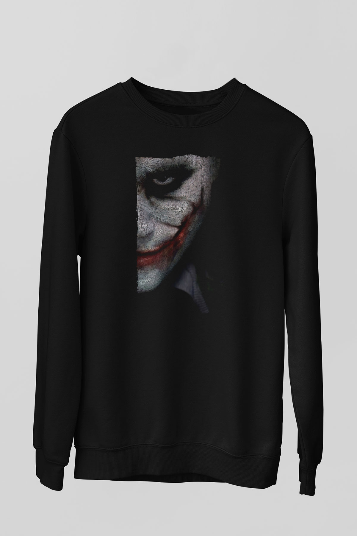 Unisex Joker Siyah Unisex Sweatshirt