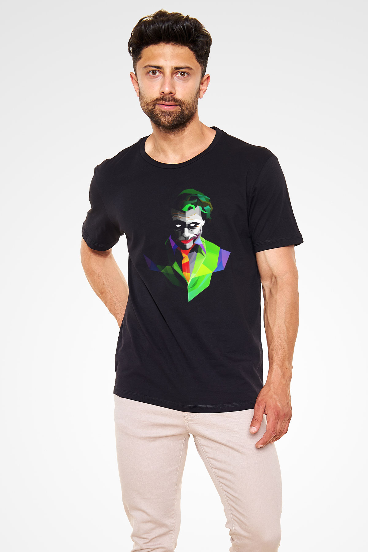 Unisex Joker Siyah Unisex Tişört