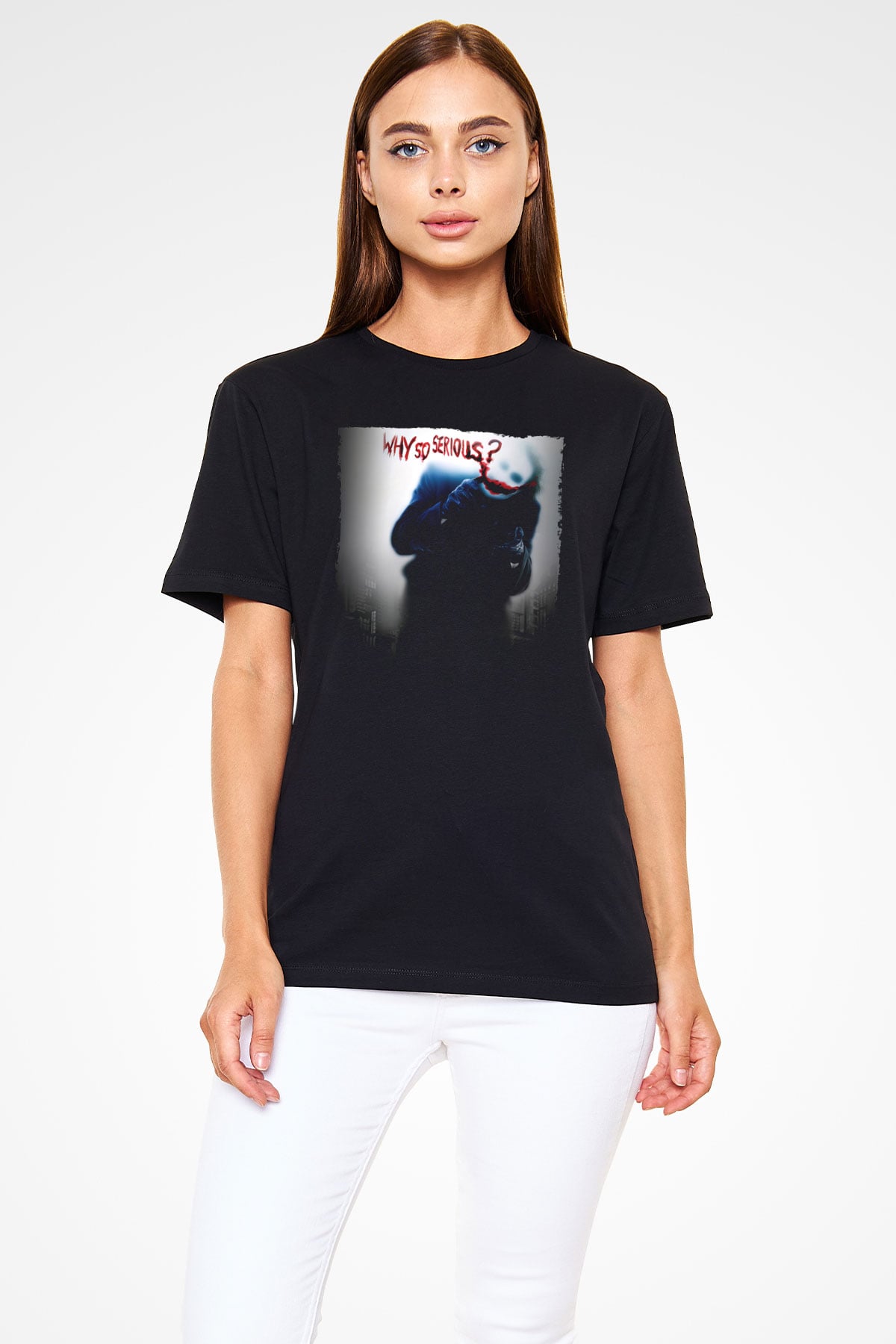 Unisex Joker Siyah Unisex Tshirt