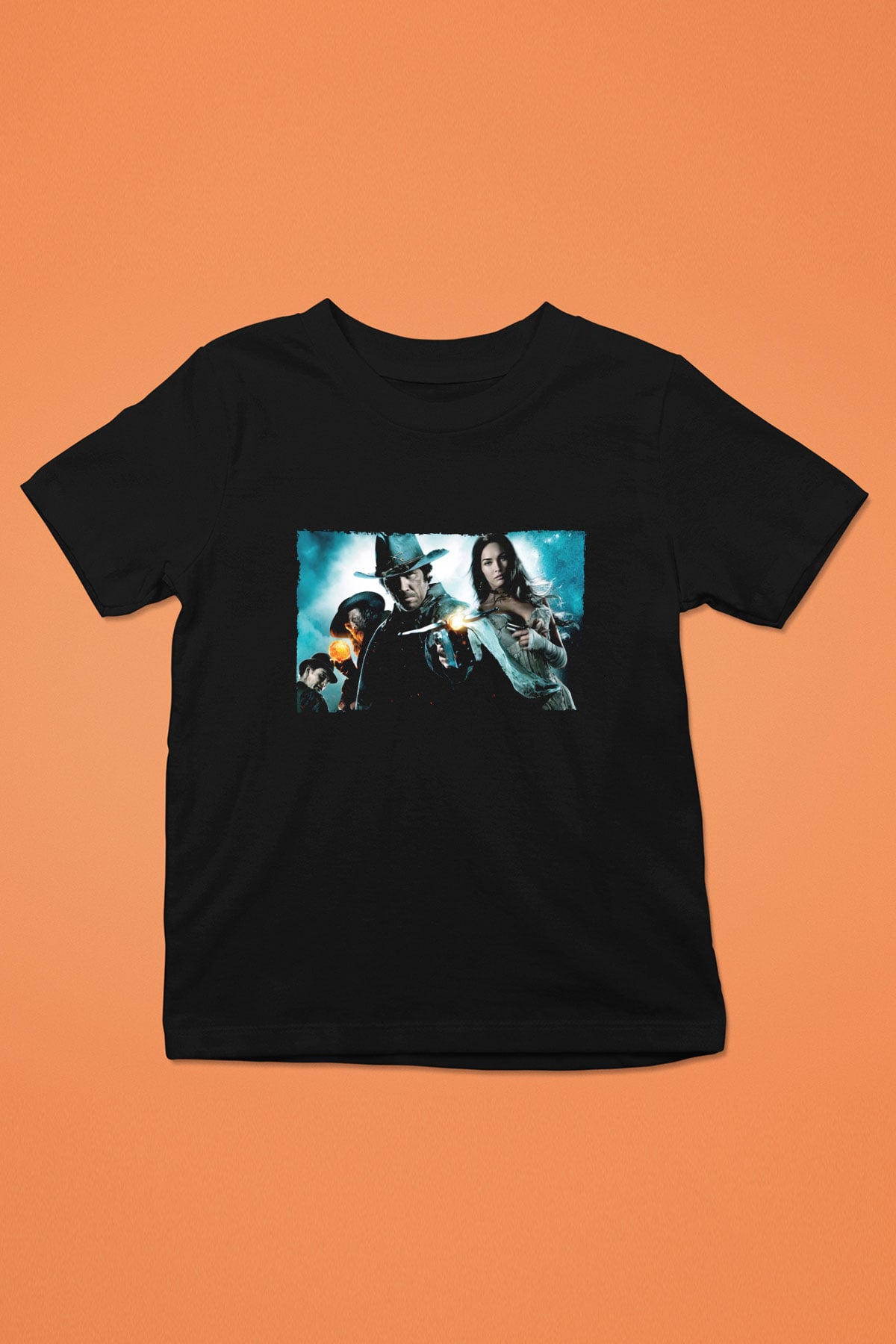 Unisex Jonah Hex Baskılı Siyah Çocuk Tişört