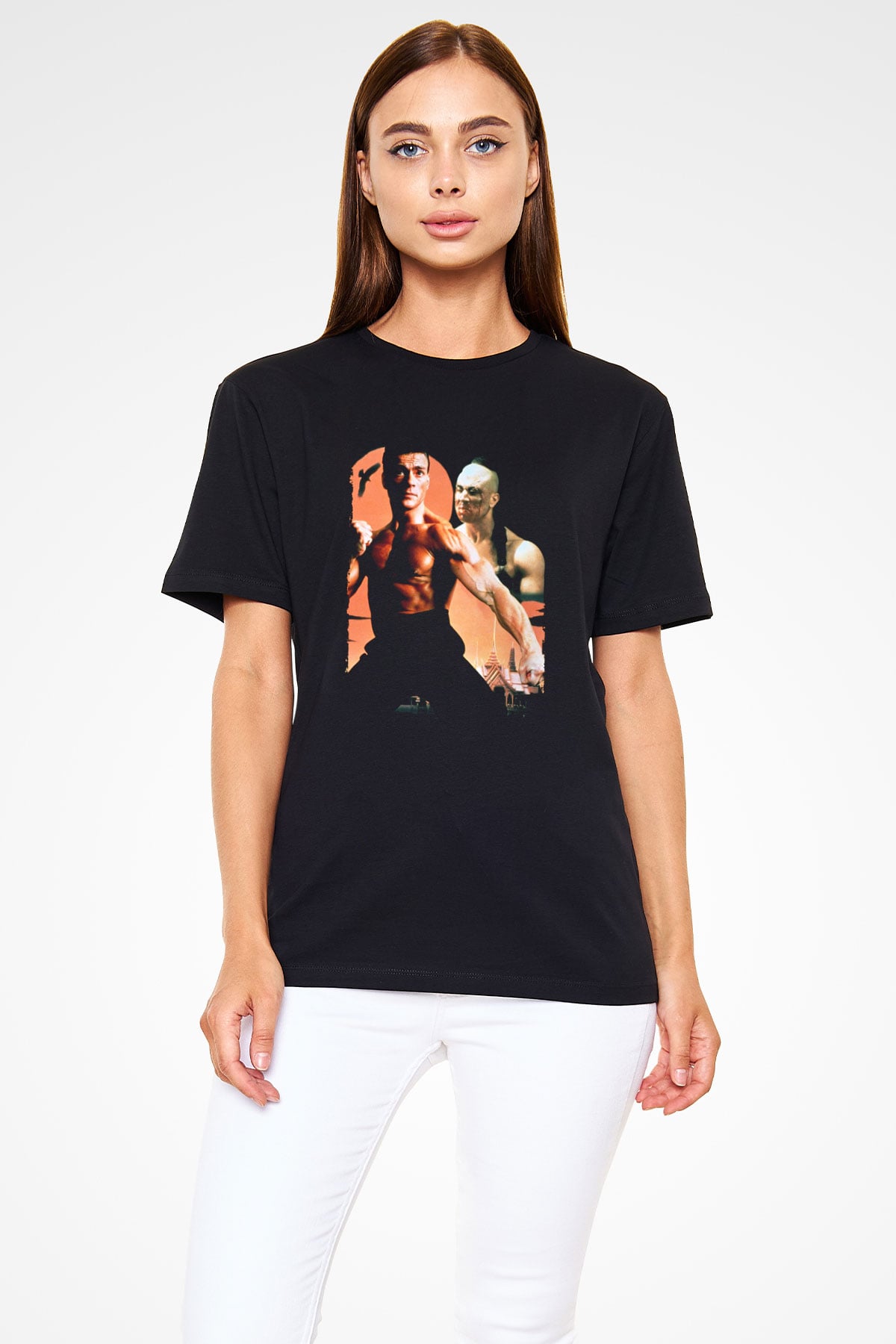 Unisex Kansporu (Bloodsport) Baskılı Siyah Tshirt