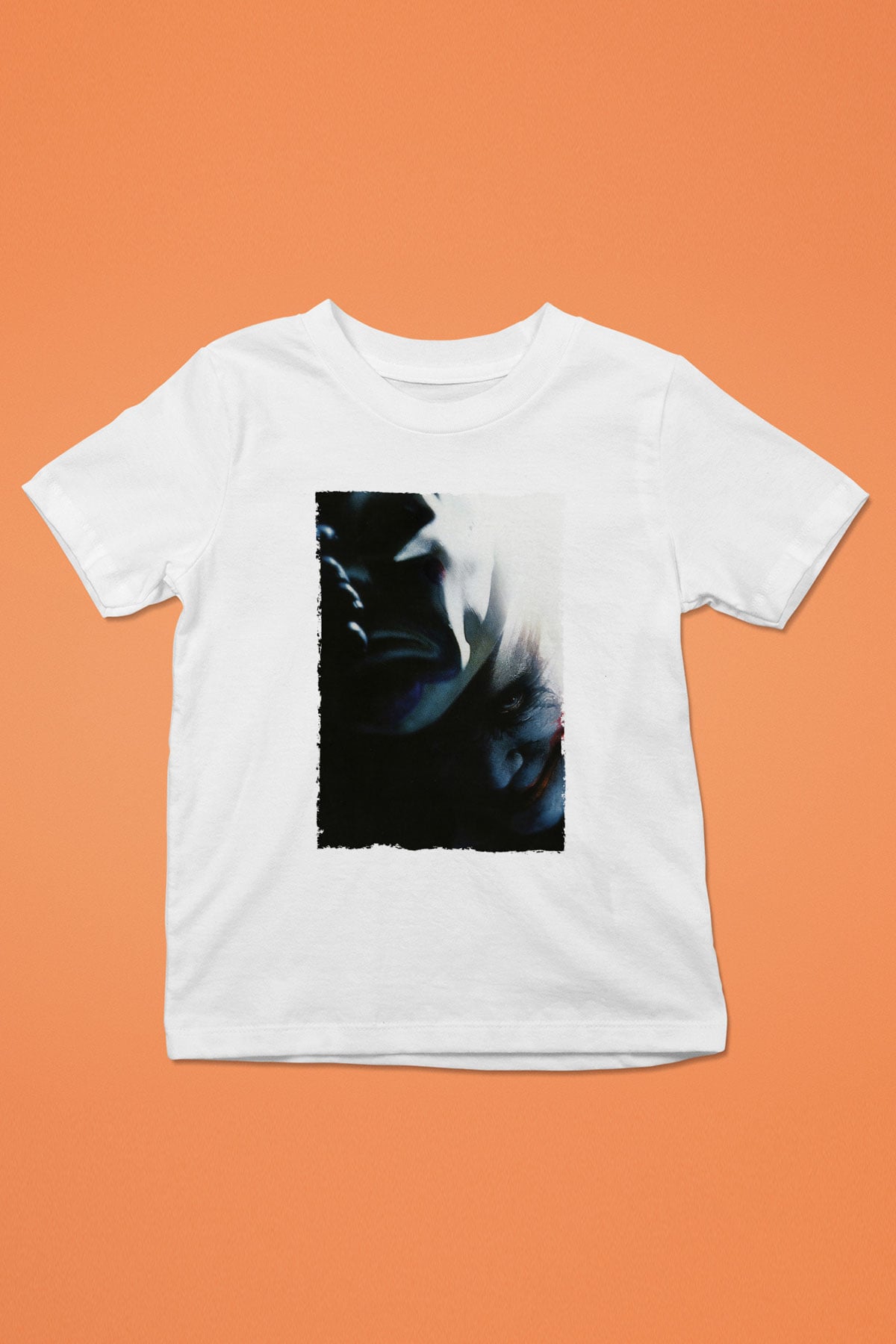 Unisex Kara Şövalye (The Dark Knight) Baskılı Beyaz Çocuk Tshirt