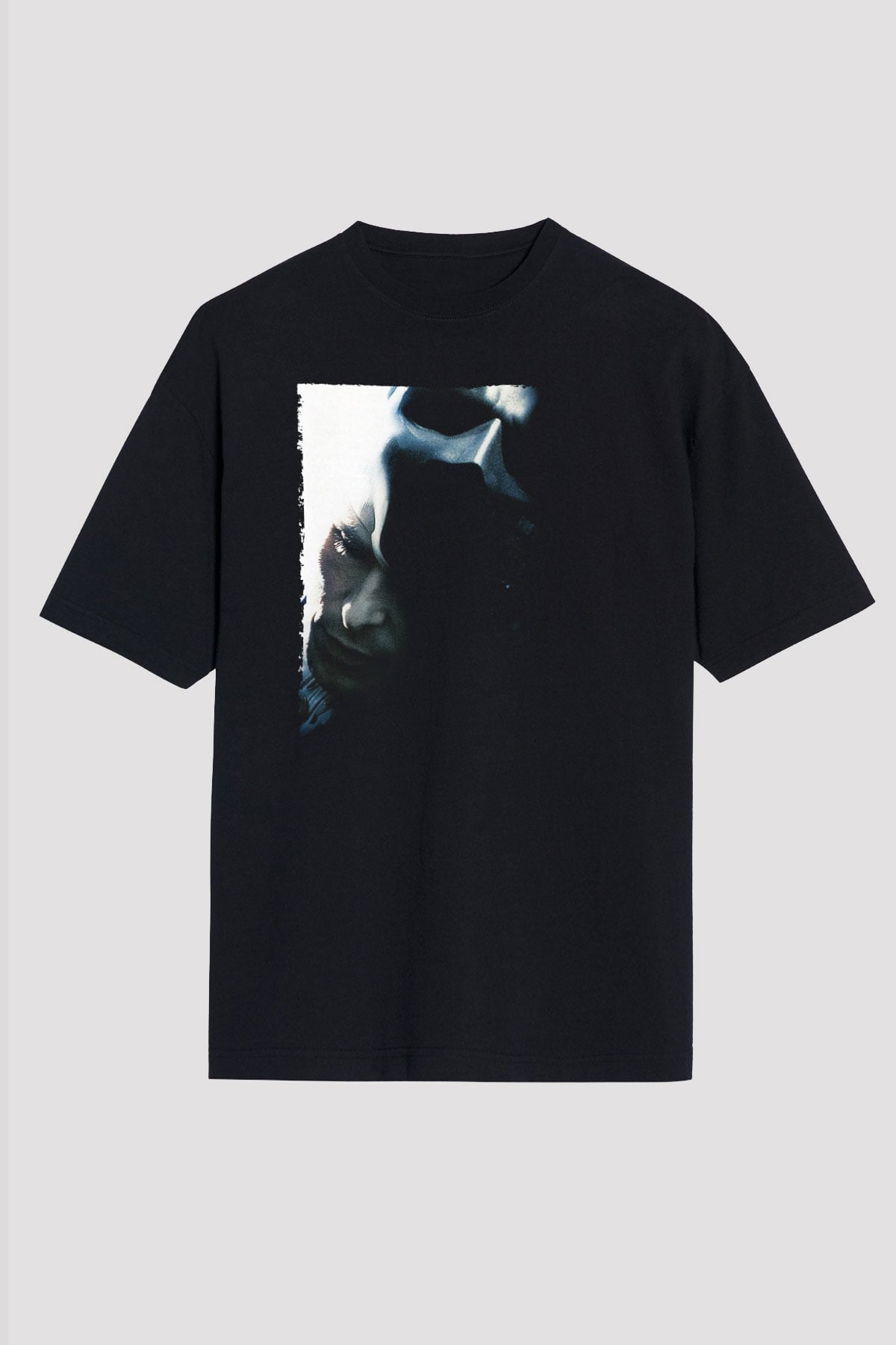 Unisex Kara Şövalye (The Dark Knight) Baskılı Siyah Unisex Oversize Tişört