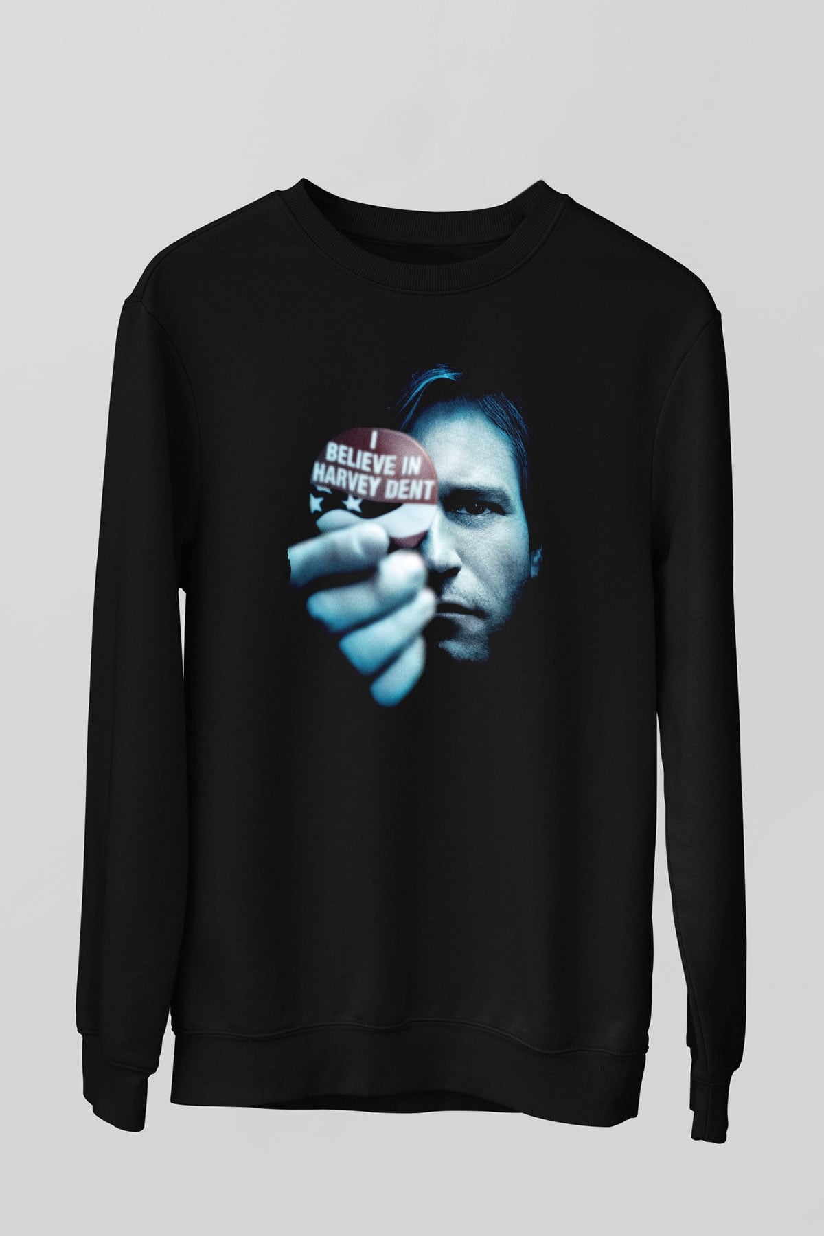 Unisex Kara Şövalye (The Dark Knight) Baskılı Siyah Sweatshirt