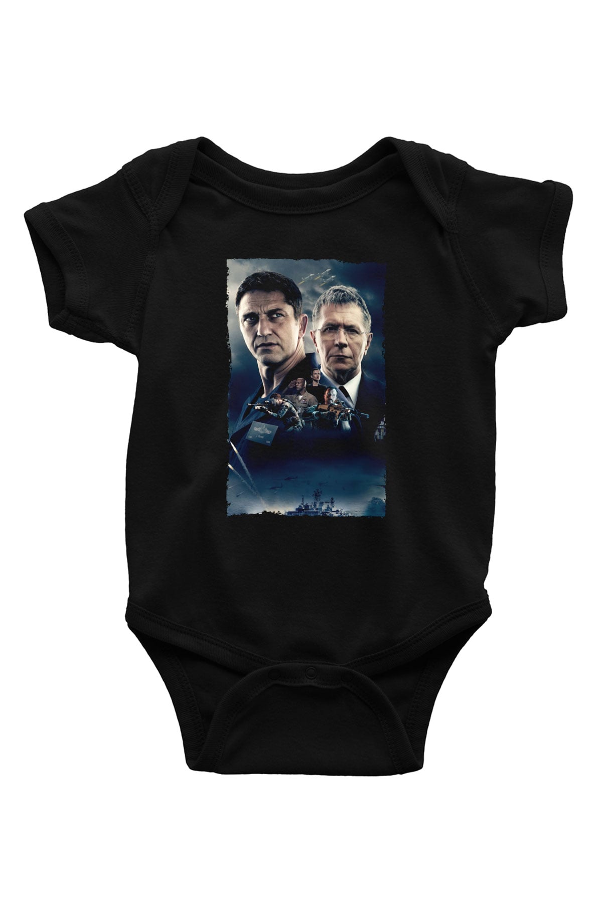 Unisex Katil Avcısı (Hunter Killer) Baskılı Siyah Bebek Body - Zıbın