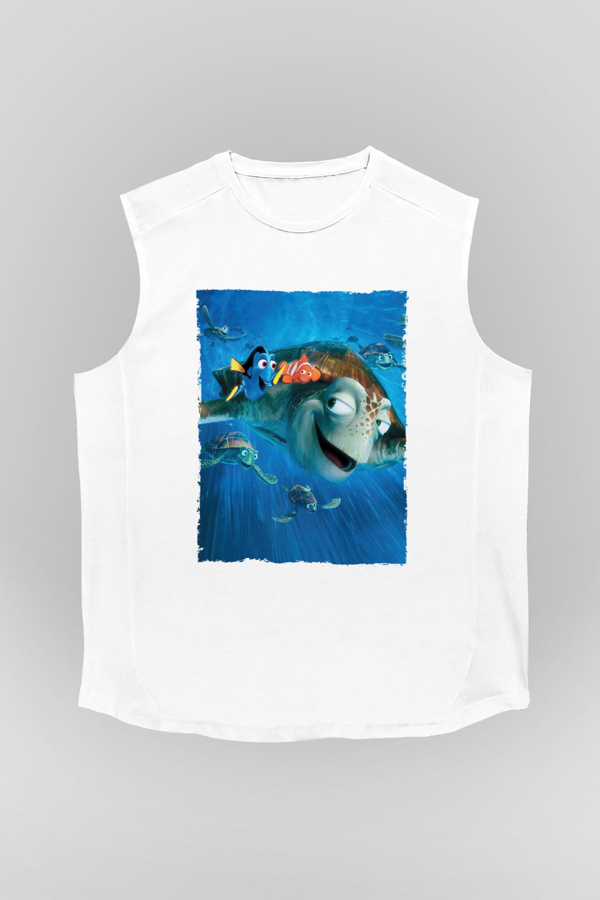Unisex Kayıp Balık Nemo (Finding Nemo) Baskılı Beyaz T shirt