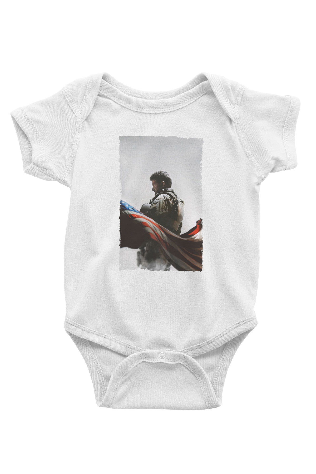 Unisex Keskin Nişancı - American Sniper Baskılı Bebek Body - Zıbın