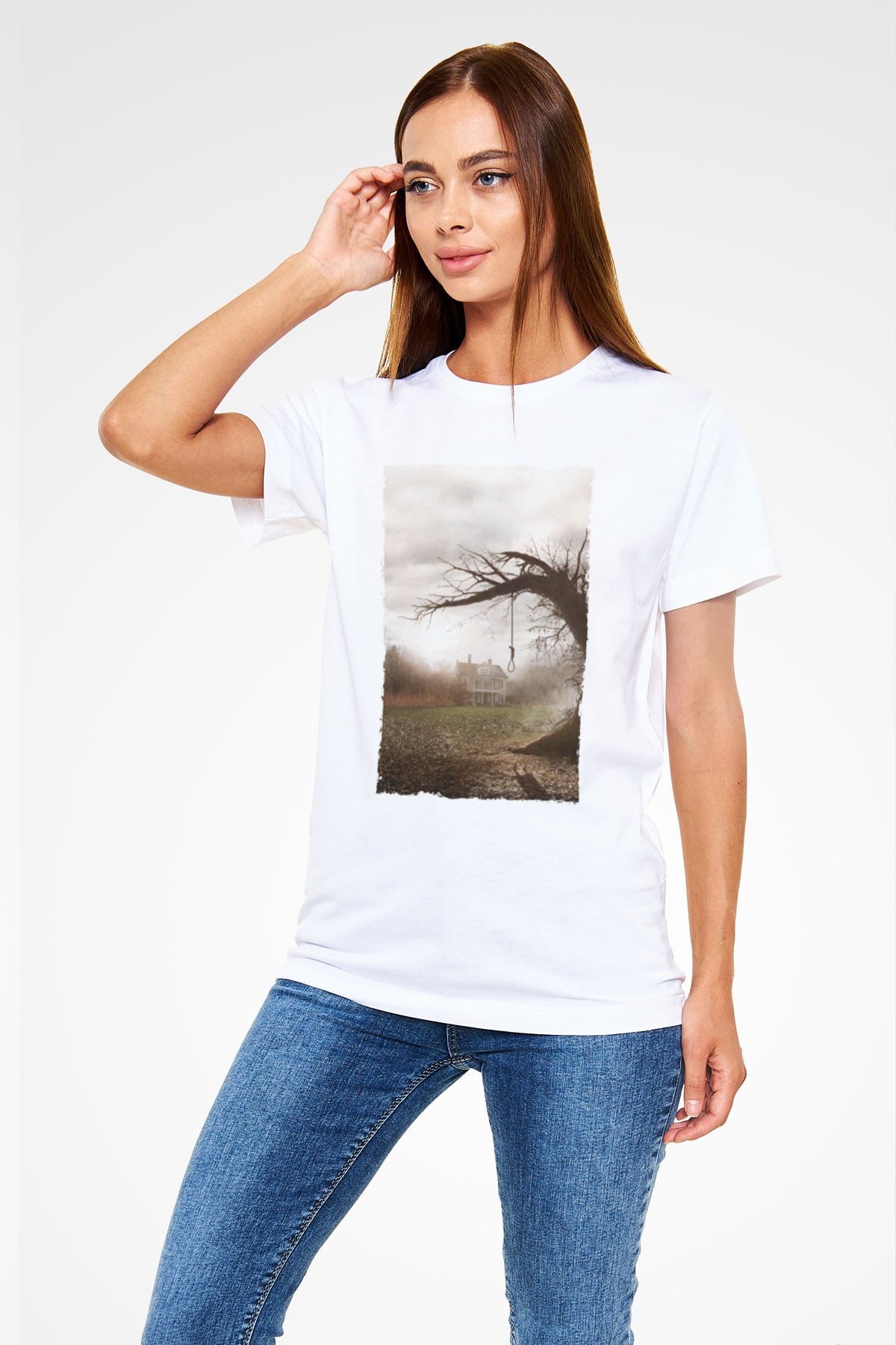Unisex Korku Seansı (The Conjuring) Baskılı Beyaz Tshirt