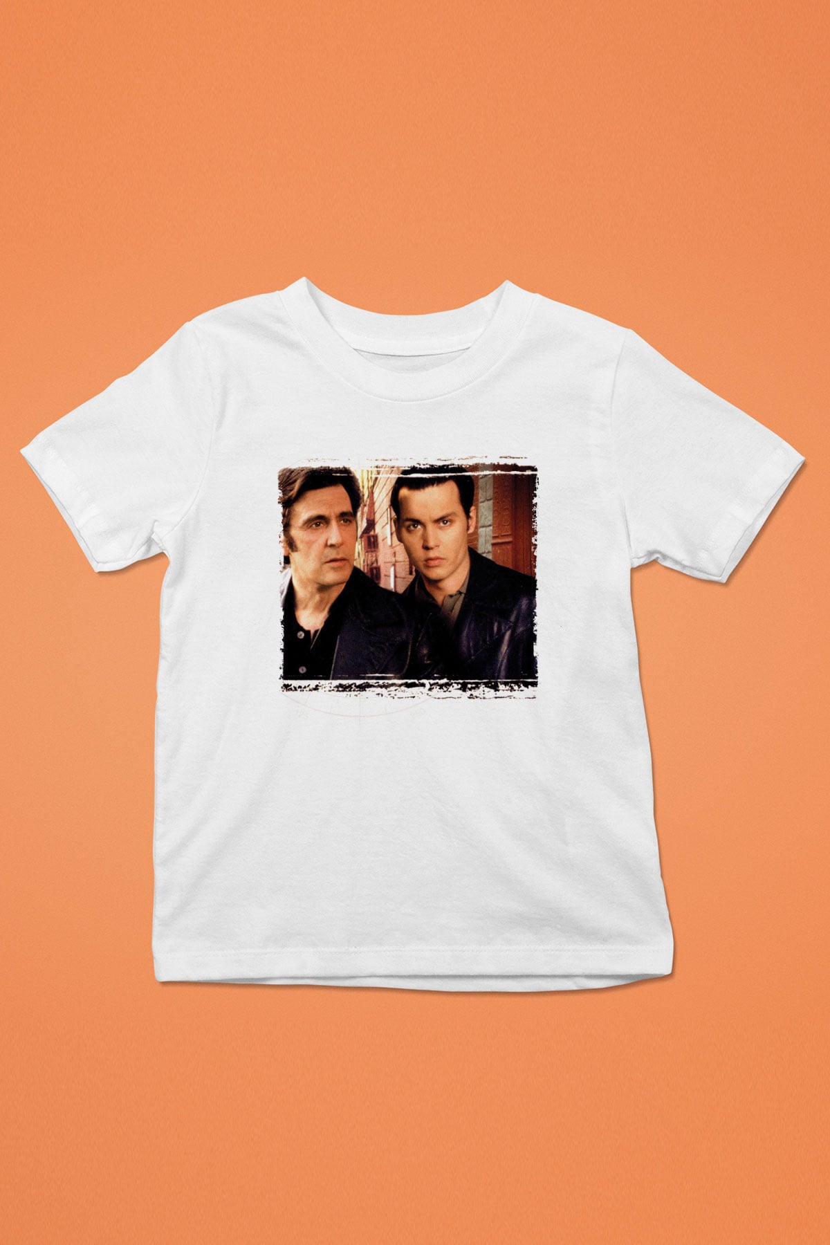Unisex Köstebek (Donnie Brasco) Baskılı Beyaz Çocuk Tişört