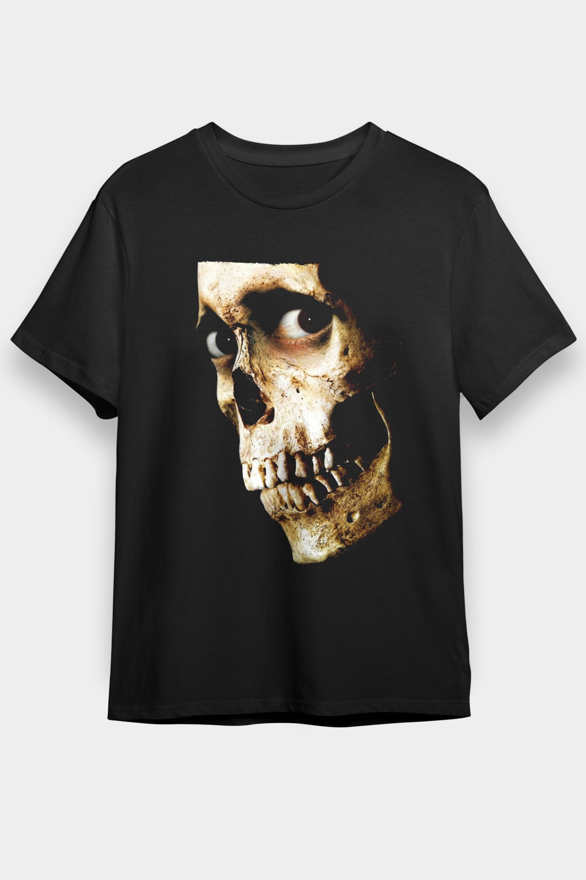 Unisex Kötü Ruh (Evil Dead) Baskılı Siyah T-shirt