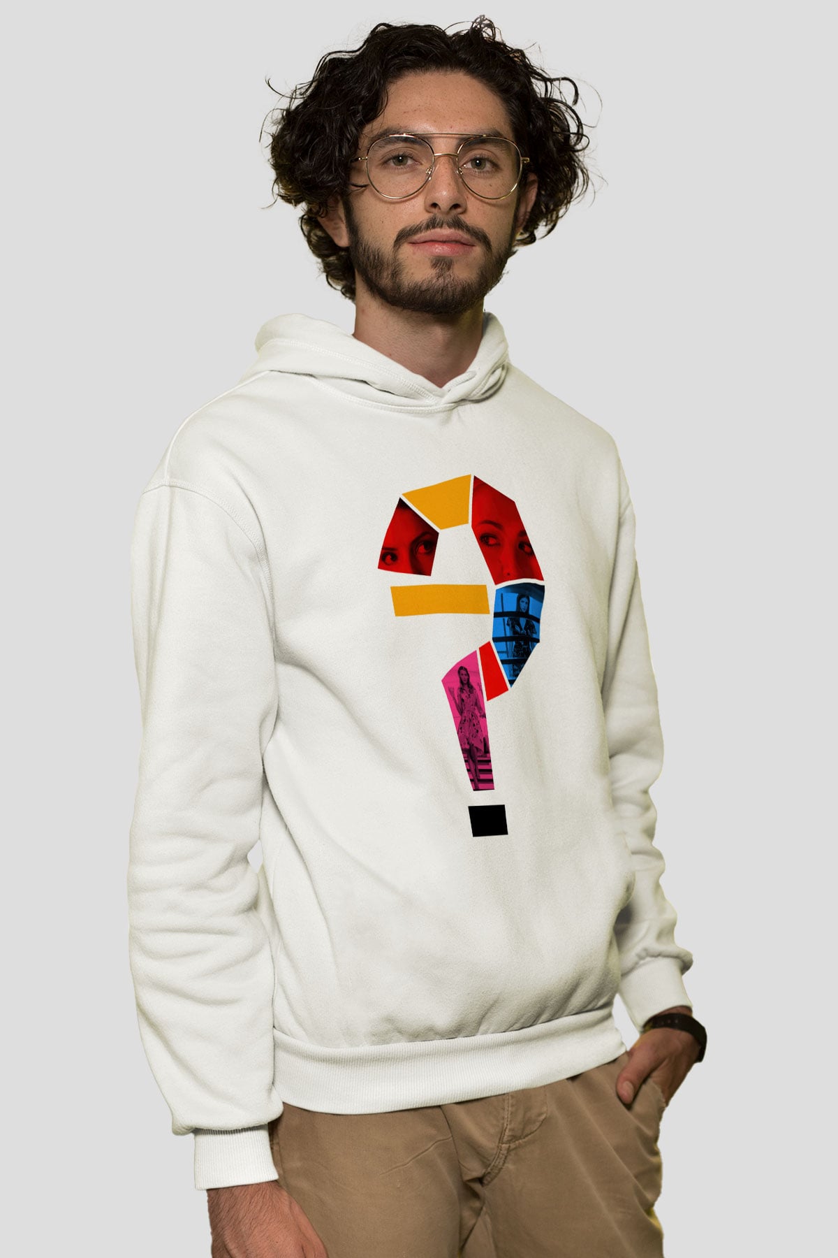 Unisex Küçük Bir Rica - A Simple Favor Baskılı Beyaz Kapüşonlu Sweatshirt