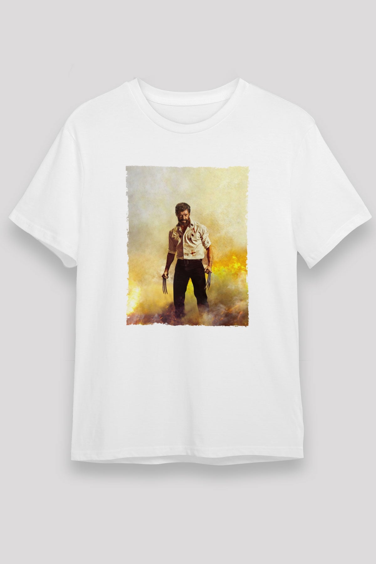 Unisex Logan Baskılı Beyaz Tshirt