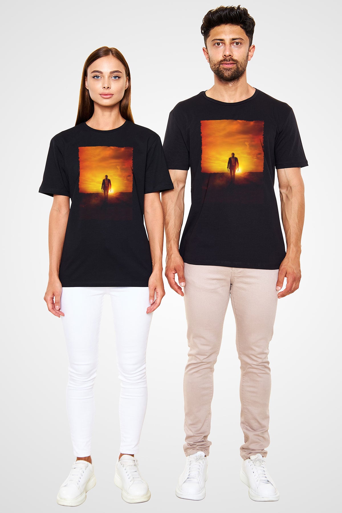 Unisex Logan Baskılı Siyah Tshirt