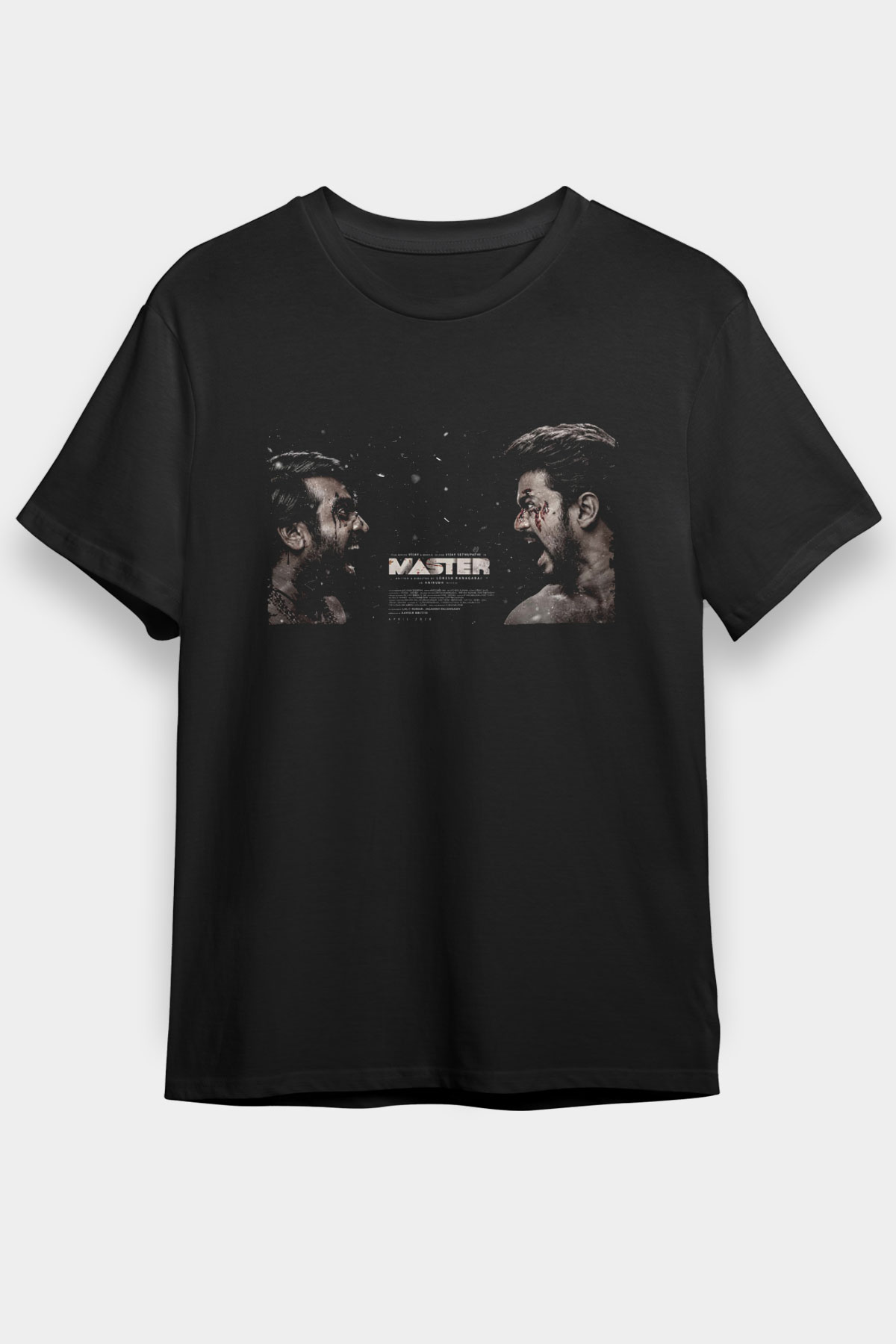 Unisex Master Baskılı Siyah Tshirt