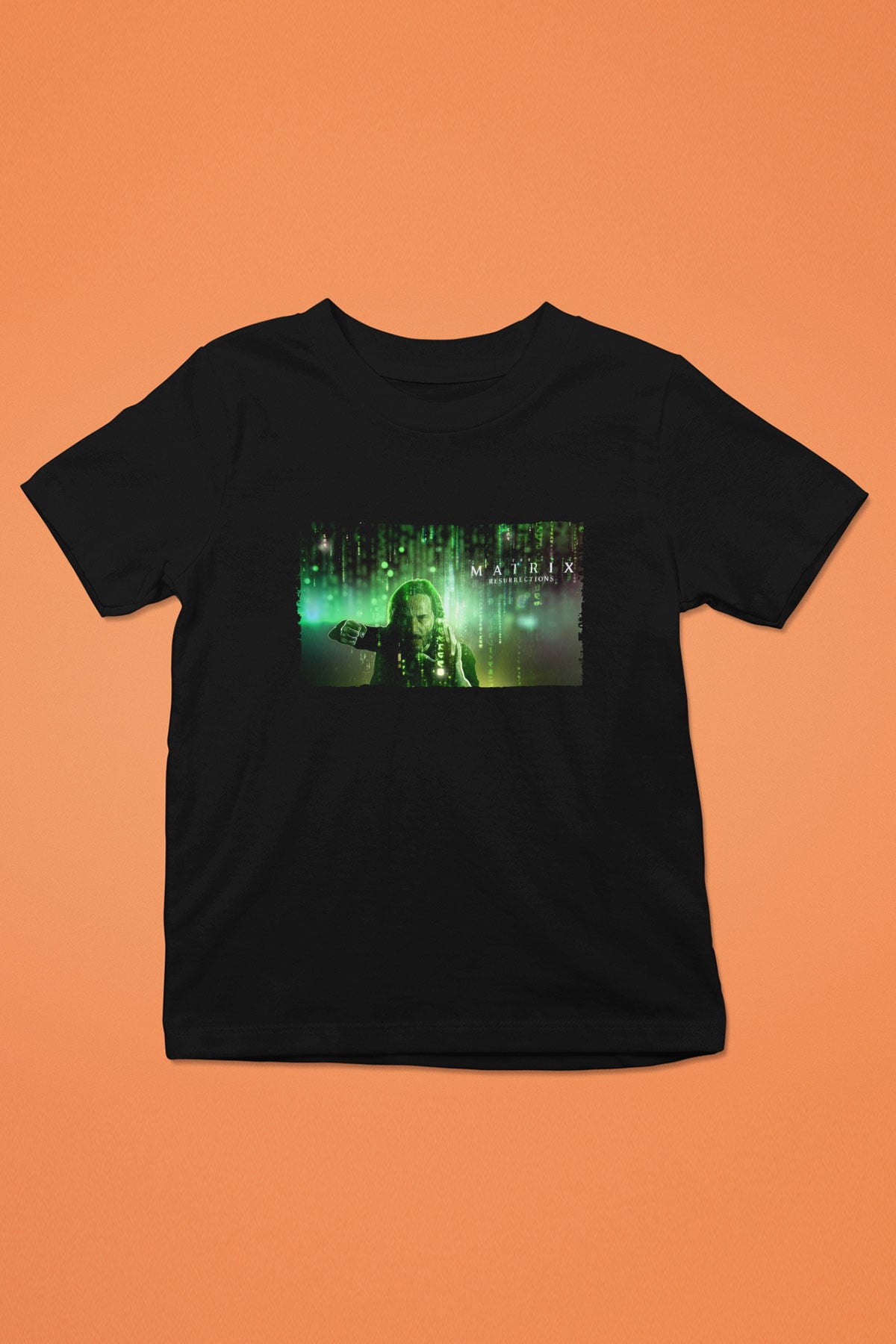 Unisex Matrix Resurrections (The Matrix Resurrections) Baskılı Siyah Çocuk T-Shirt