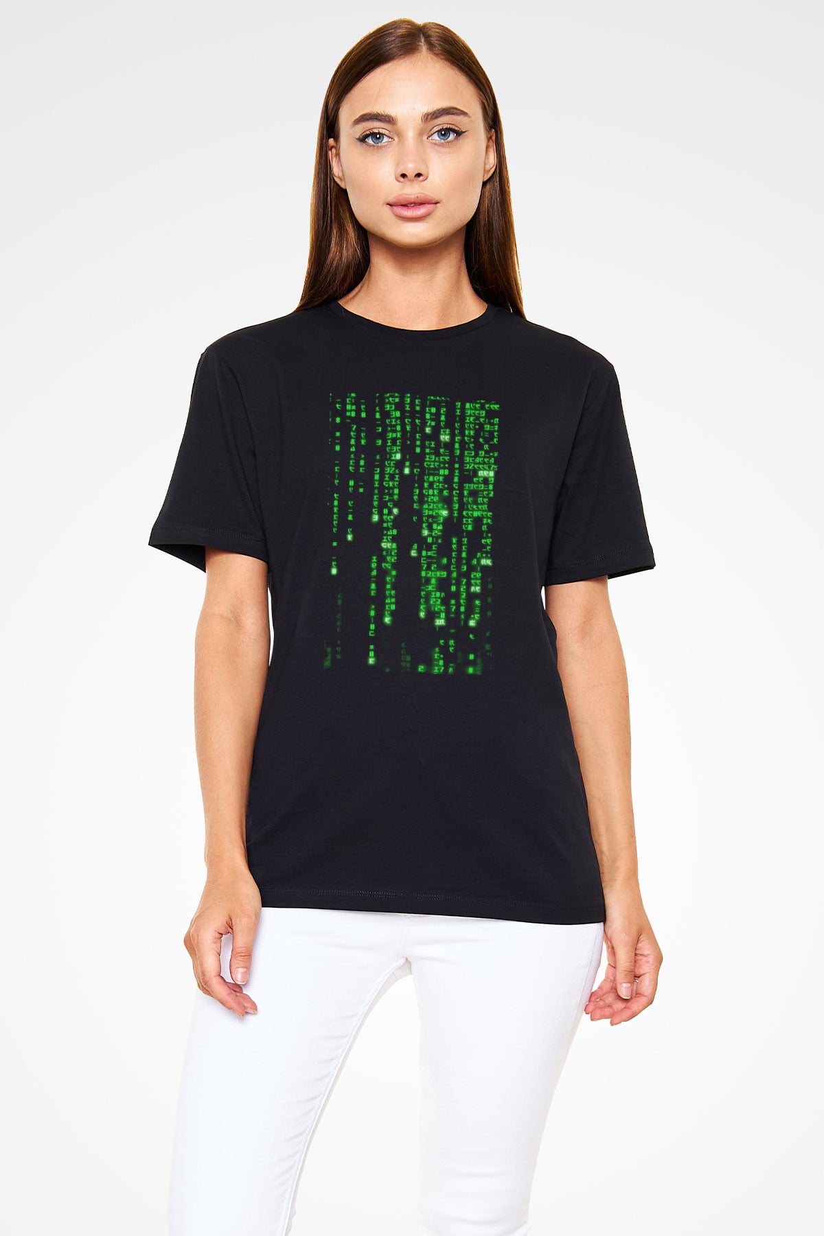 Unisex Matrix (The Matrix) Baskılı Siyah Unisex Tshirt
