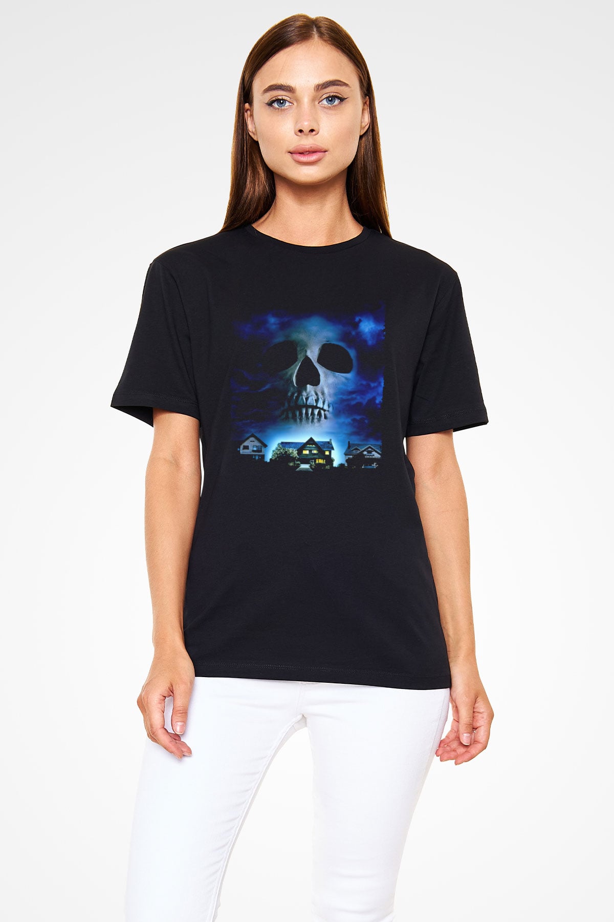 Unisex Merdiven Altındakiler (The People Under the Stairs) Baskılı Siyah T-Shirt