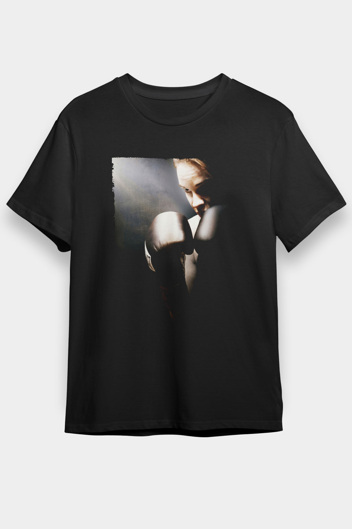 Unisex Milyonluk Bebek (Million Dollar Baby) Baskılı Siyah Tişört