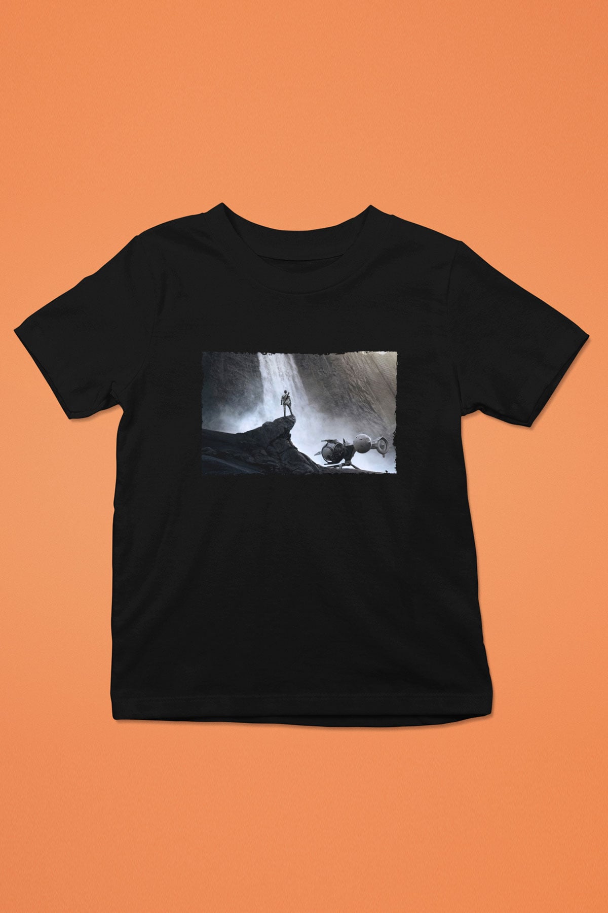Unisex Oblivion Baskılı Siyah Çocuk T-Shirt