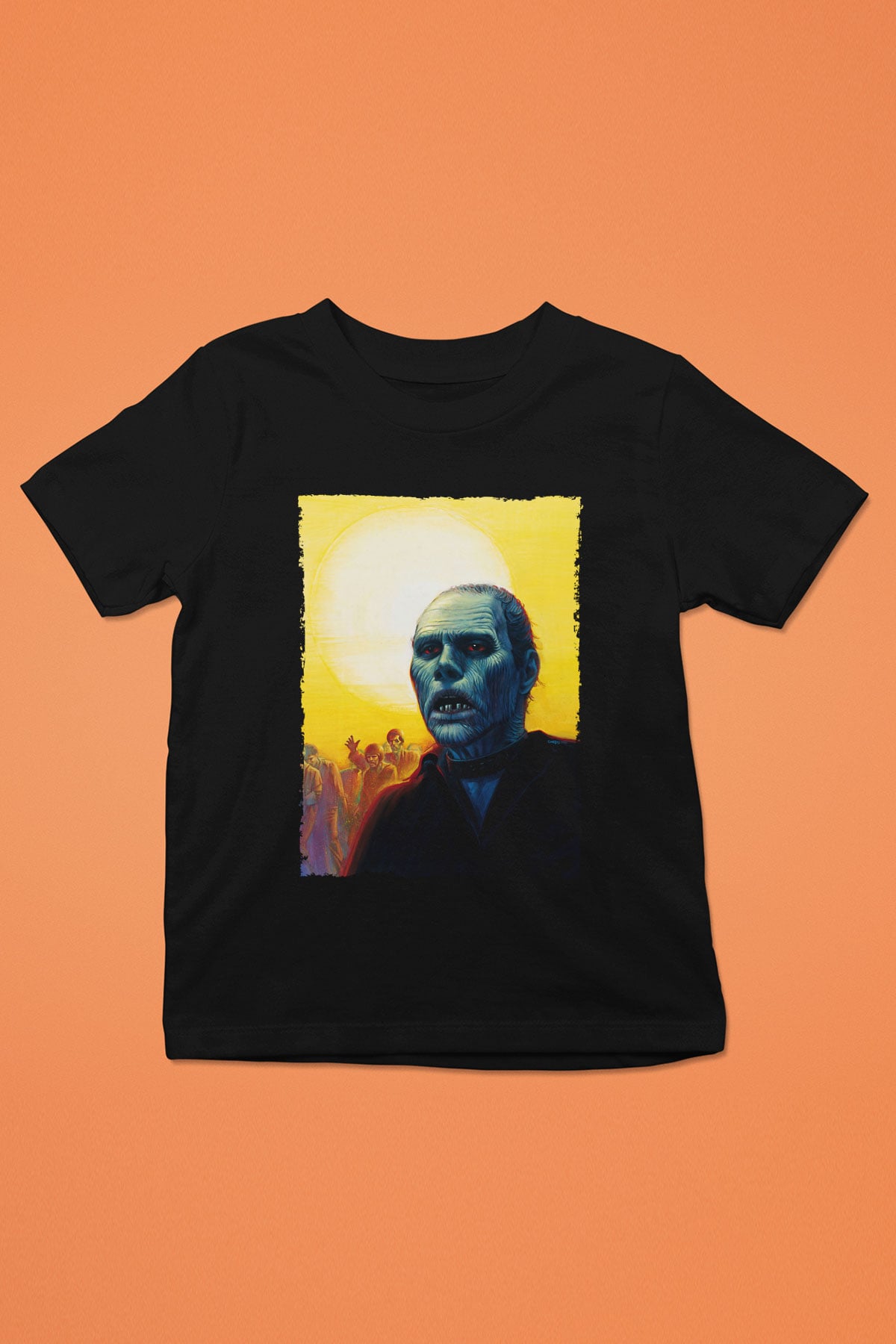 Unisex Ölüler Günü (Day of the Dead) Baskılı Siyah Çocuk Tshirt