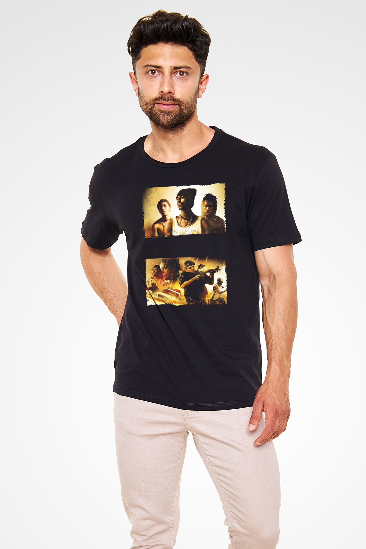 Unisex Özel Tim (Elite Squad) Baskılı Siyah Tişört