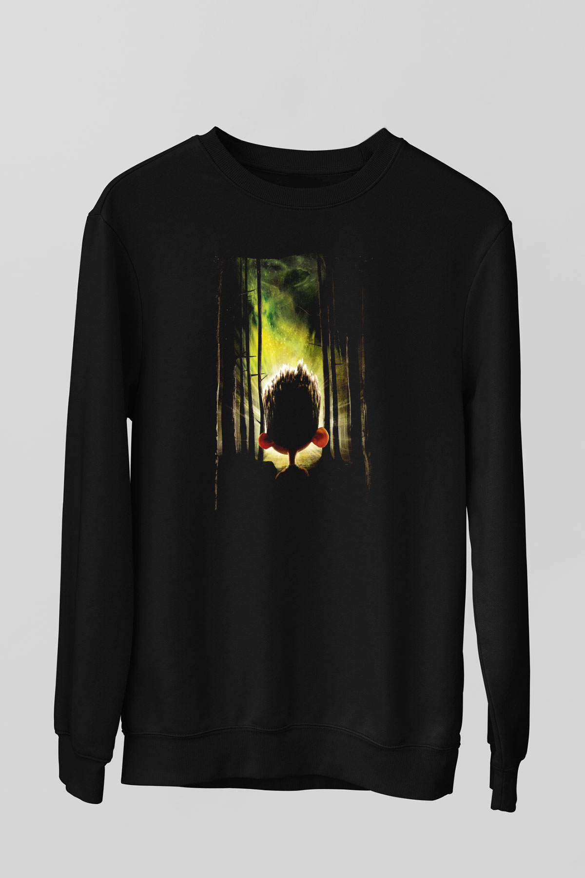 Unisex ParaNorman Baskılı Siyah Sweatshirt