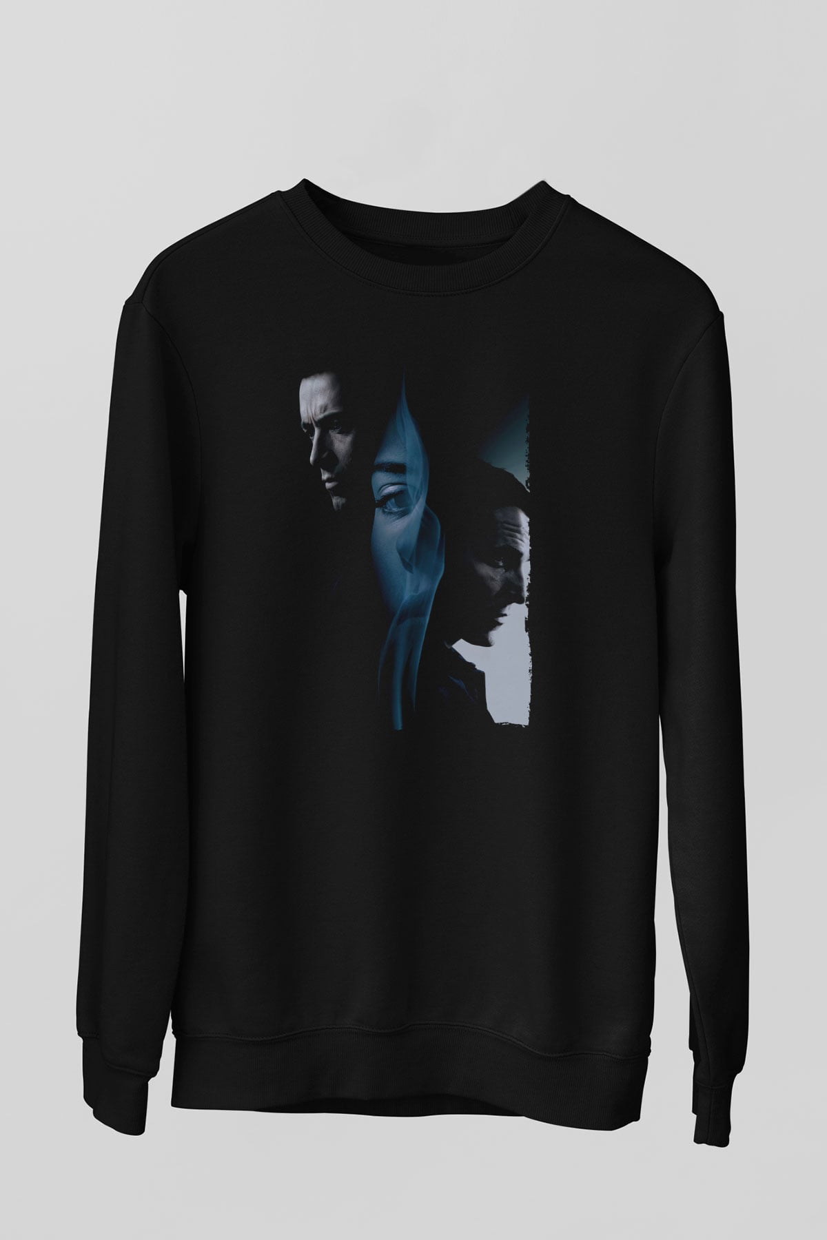 Unisex Prestij (The Prestige) Baskılı Siyah Sweatshirt
