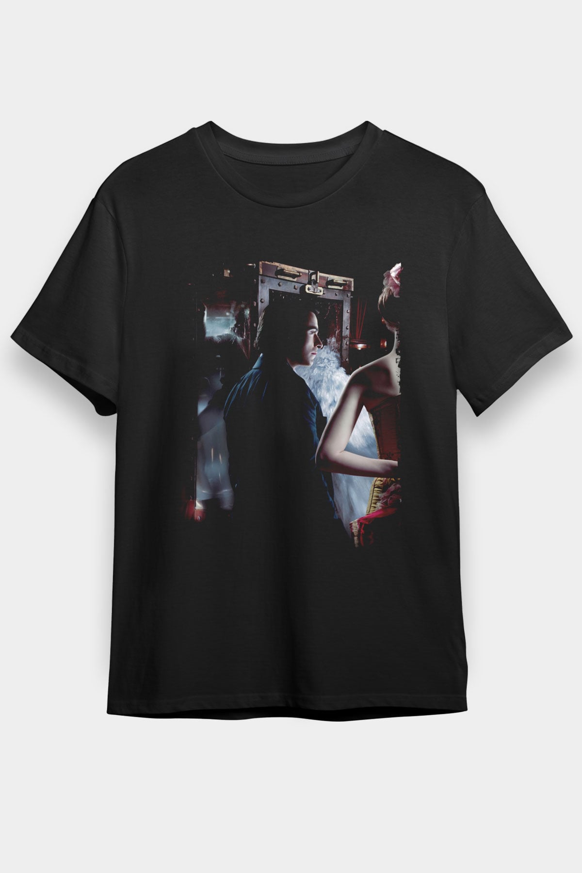 Unisex Prestij (The Prestige) Baskılı Siyah Tişört