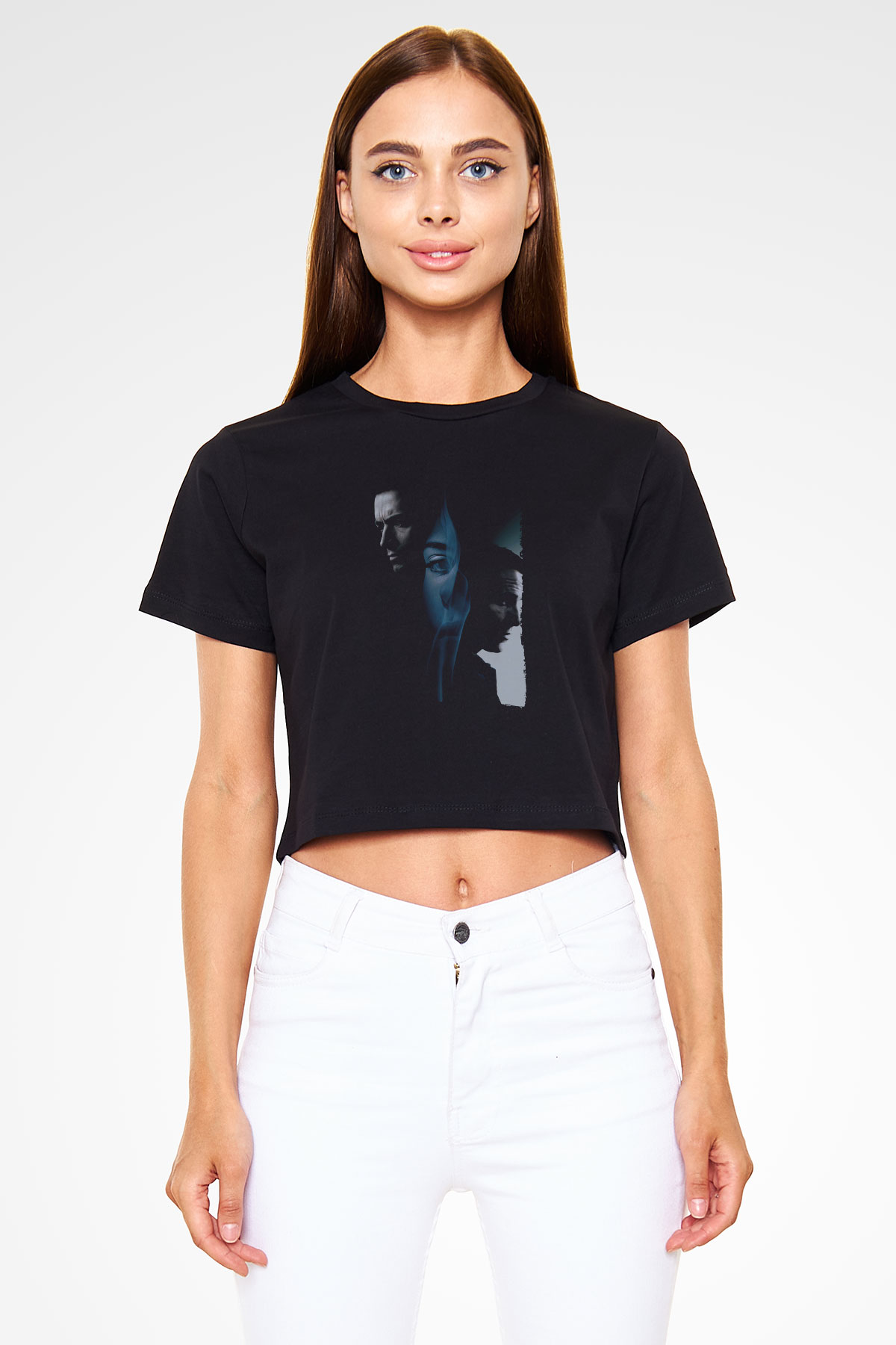 Unisex Prestij (The Prestige) Baskılı Siyah Crop Top Tshirt