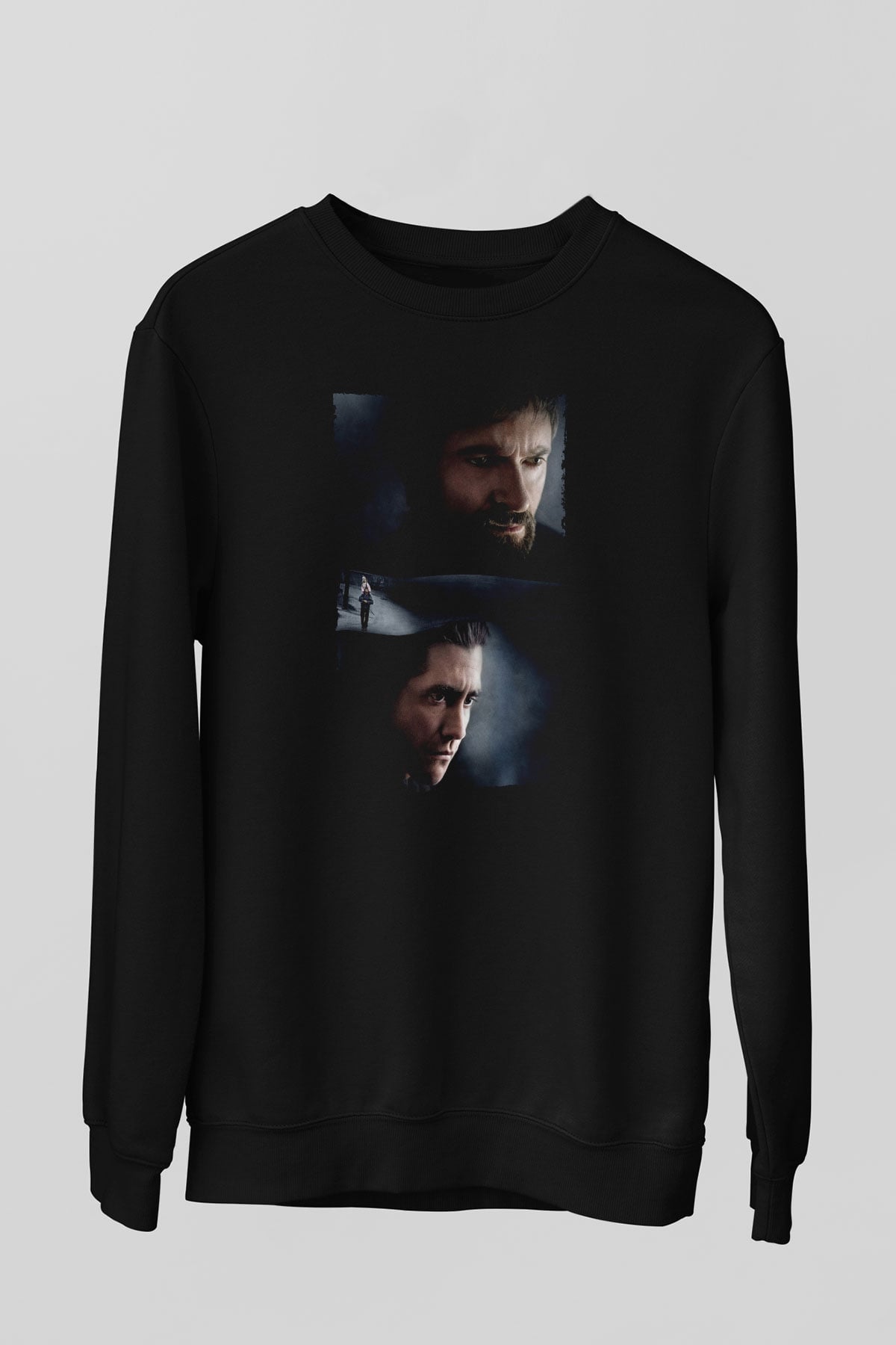 Unisex Prisoners Baskılı Siyah Sweatshirt