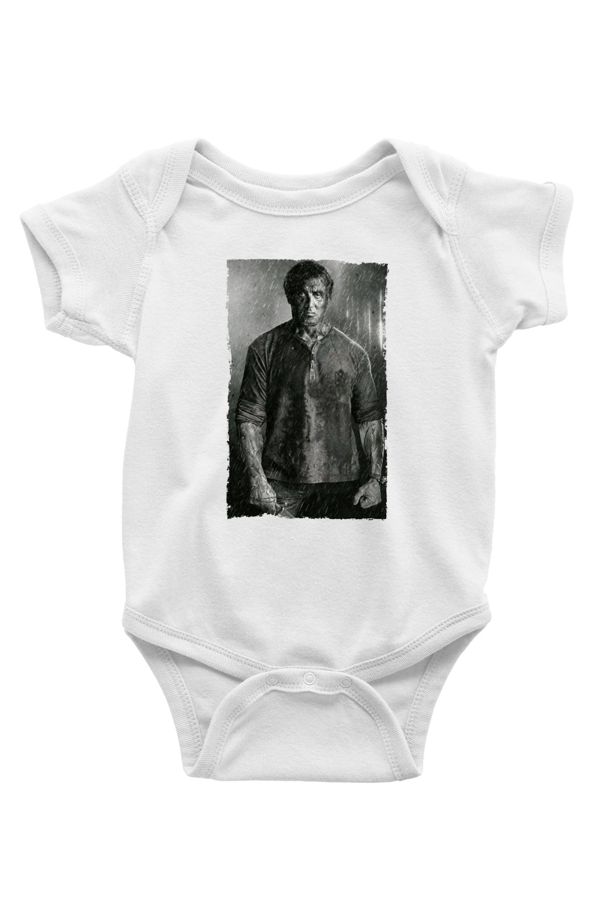 Unisex Rambo Son Kan (Rambo Last Blood) Baskılı Bebek Body - Zıbın