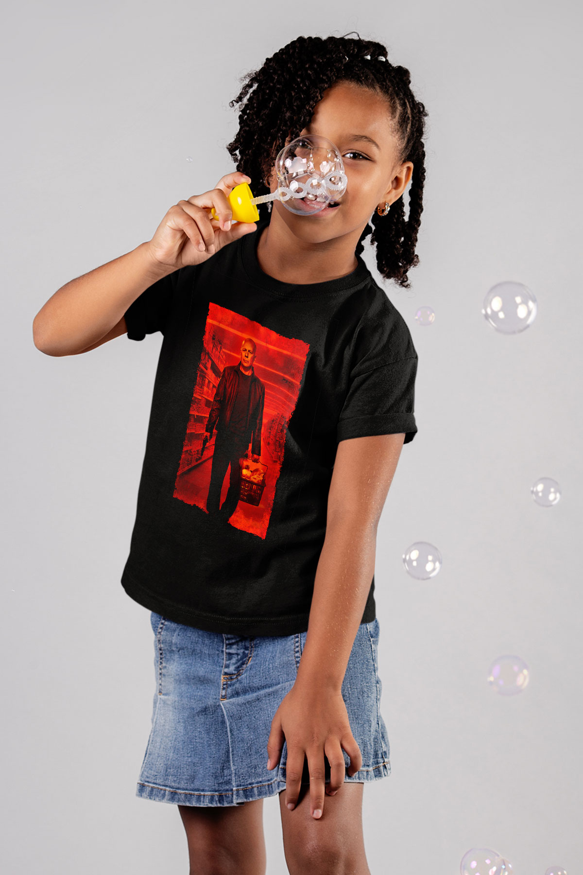 Unisex RED 2 Baskılı Siyah Çocuk Tshirt