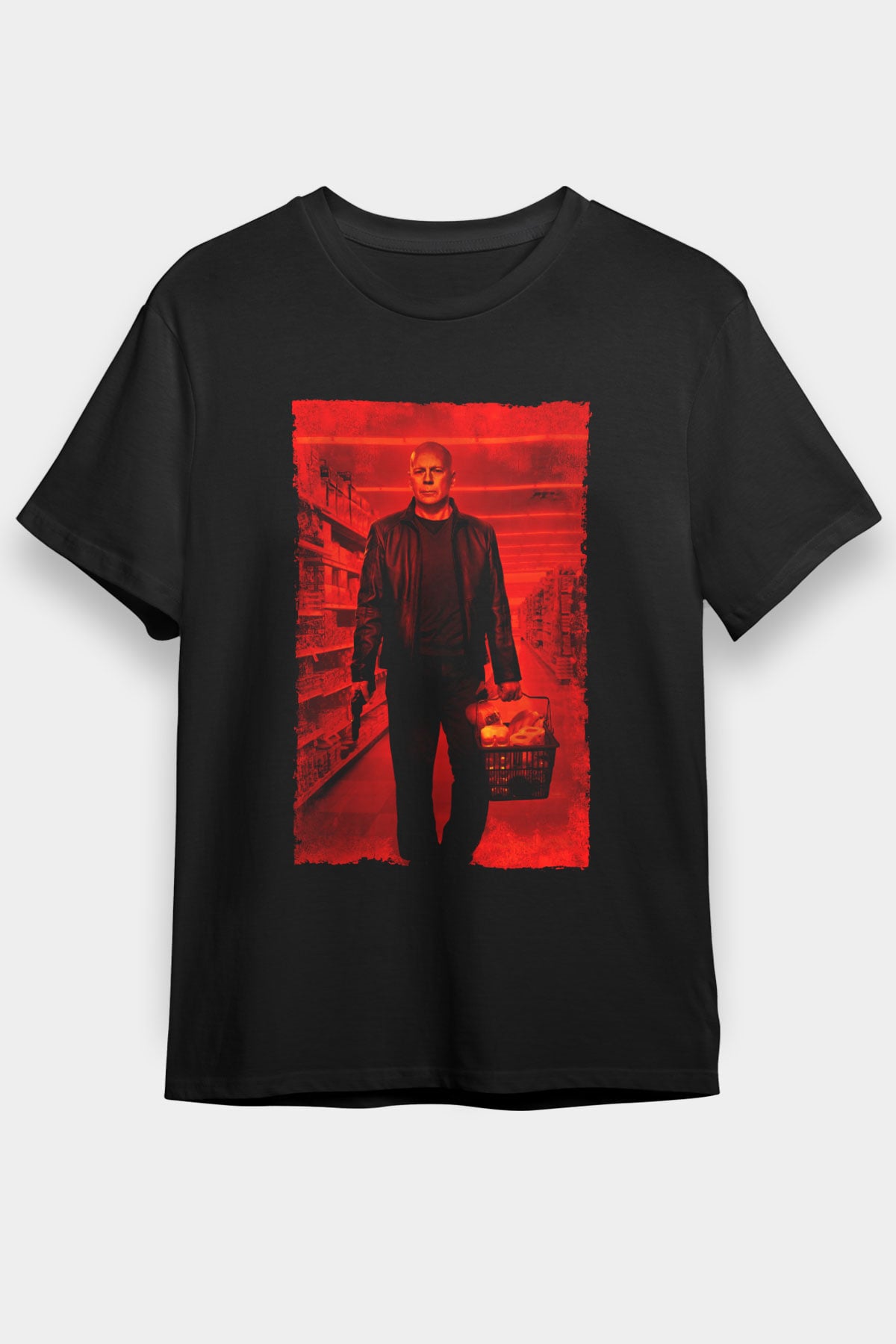 Unisex RED 2 Baskılı Siyah Tshirt