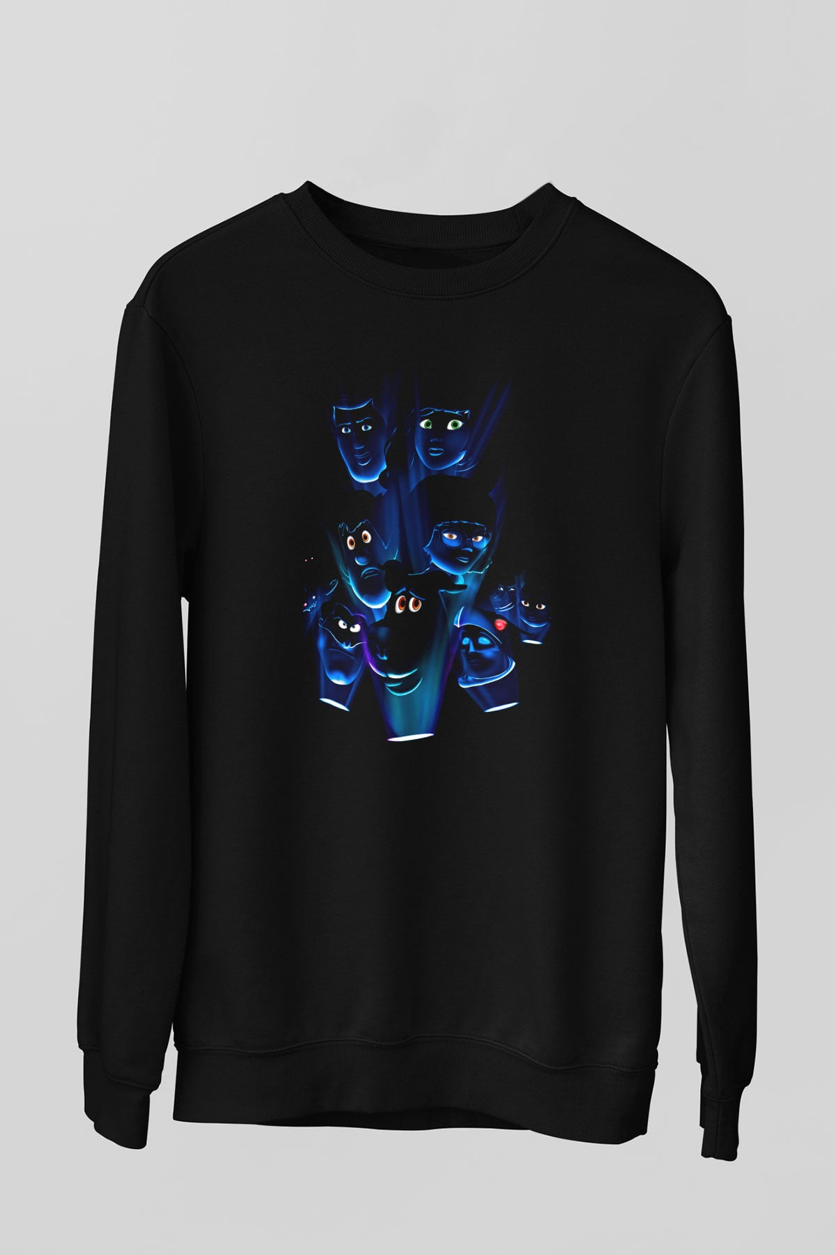 Unisex Scooby-Doo Baskılı Siyah Sweatshirt