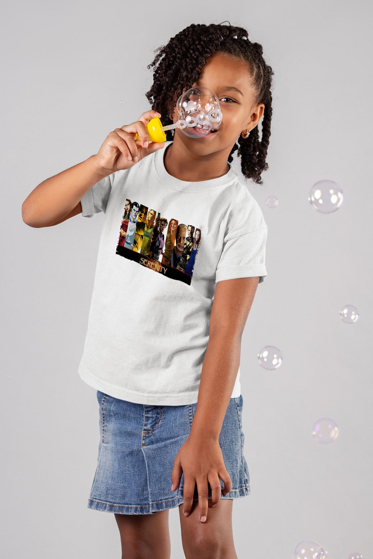 Unisex Serenity Baskılı Beyaz Çocuk Tshirt