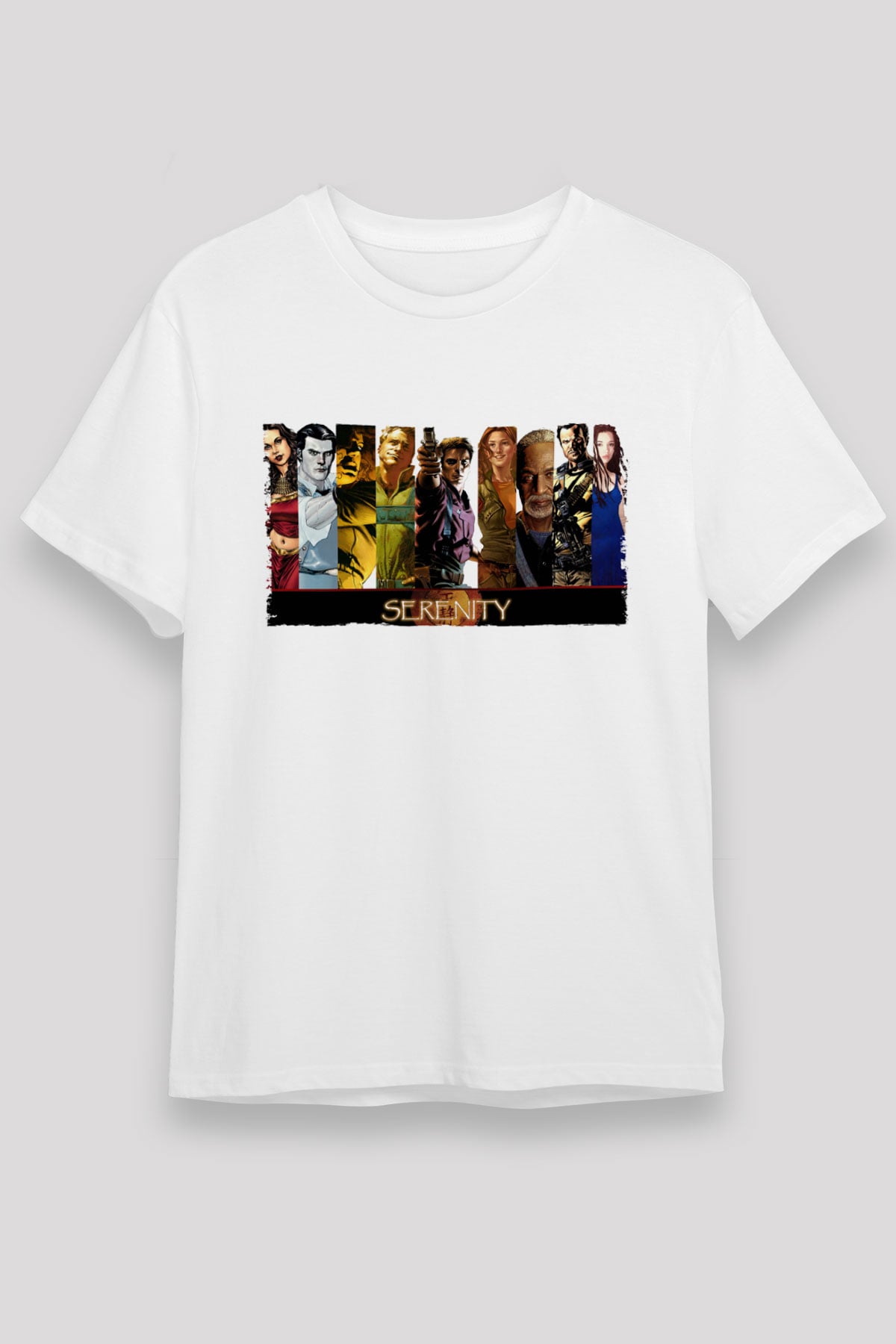 Unisex Serenity Baskılı Beyaz Tshirt
