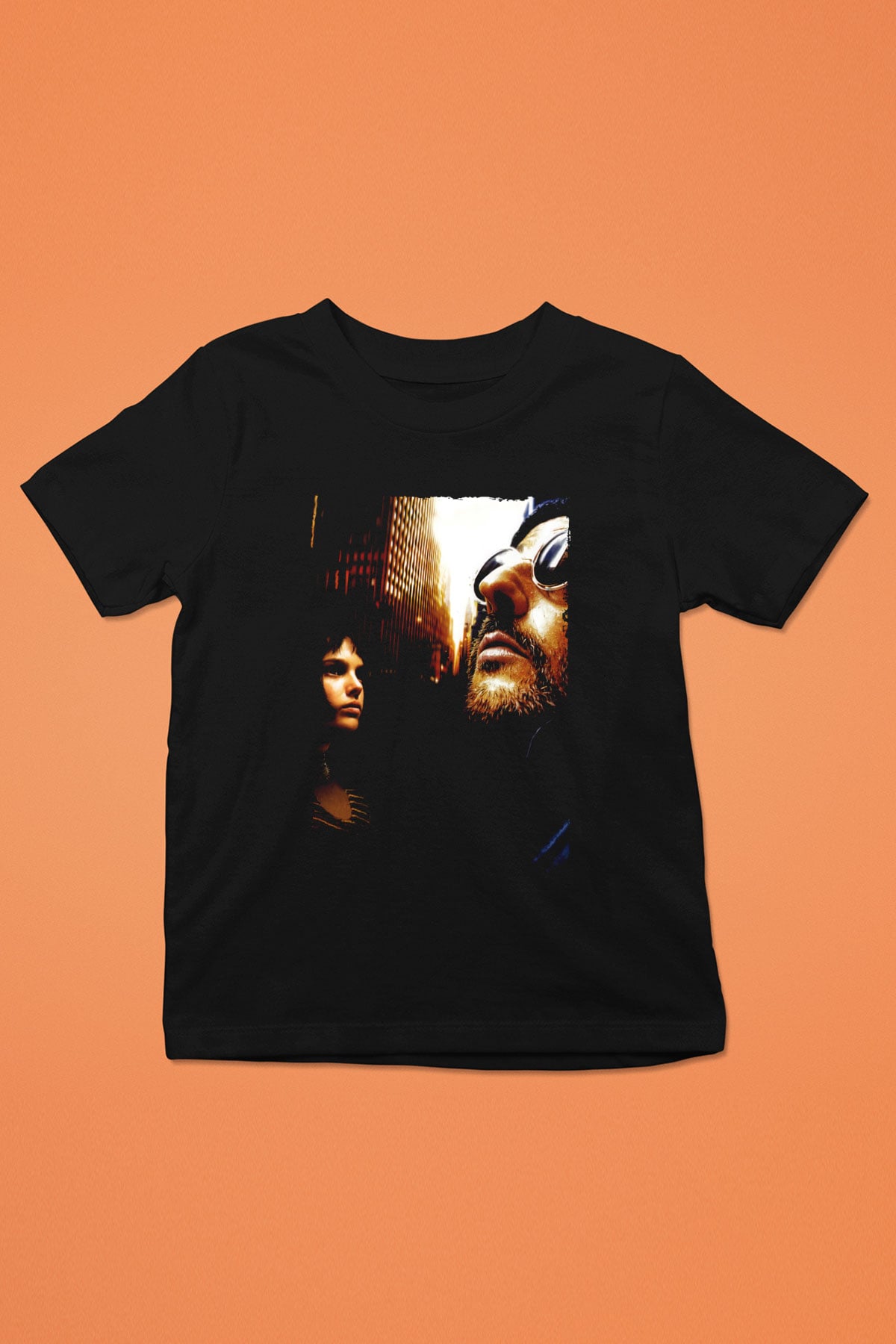 Unisex Sevginin Gücü (Léon) Baskılı Siyah Çocuk Tshirt
