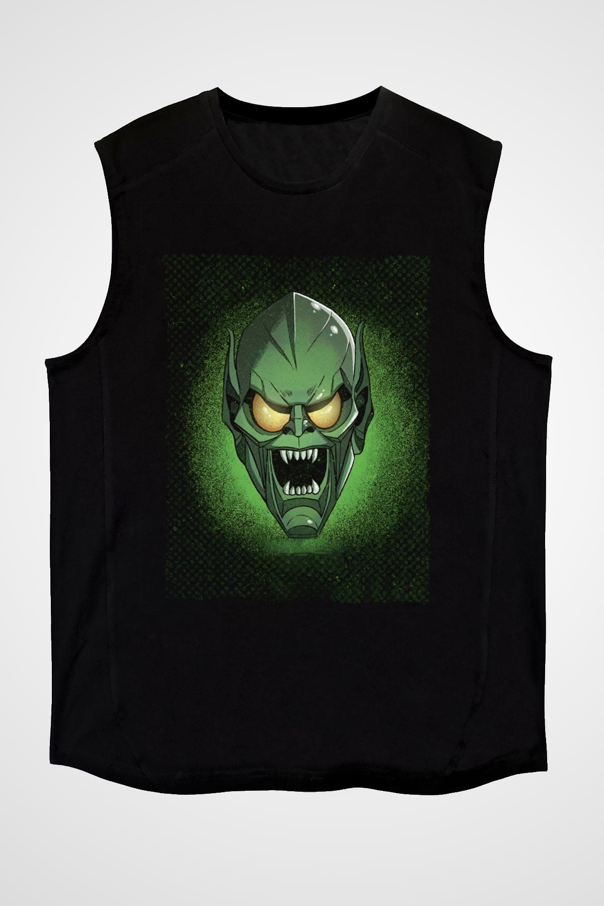 Unisex Sinister Six Baskılı Siyah Kolsuz Tshirt