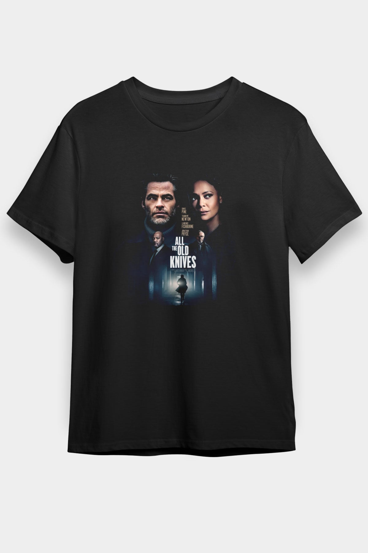 Unisex Sırtımdaki Bıçaklar (All the Old Knives) Baskılı Siyah T-Shirt