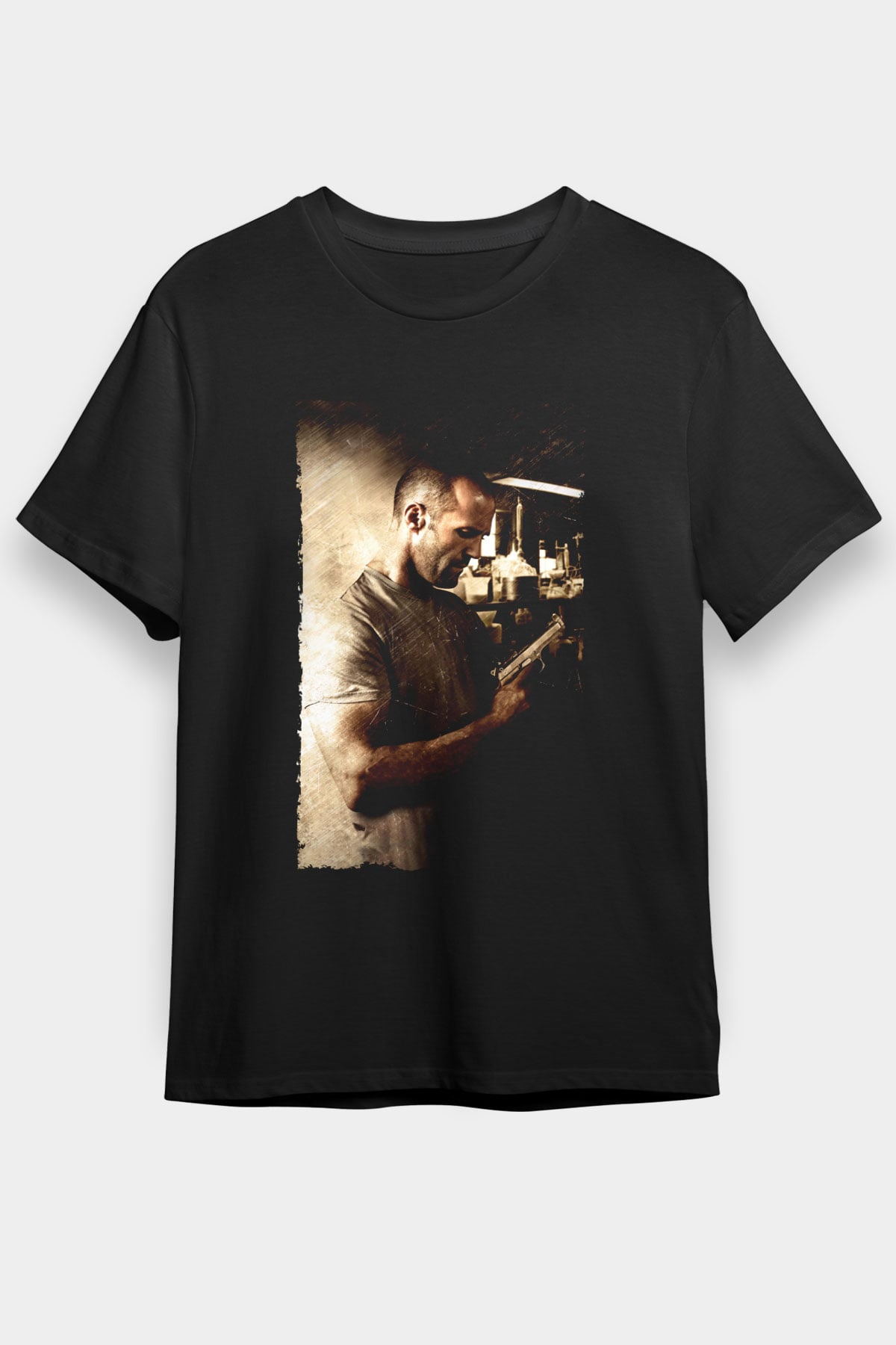 Unisex Sivil Cephe (Homefront) Baskılı Siyah Tişört